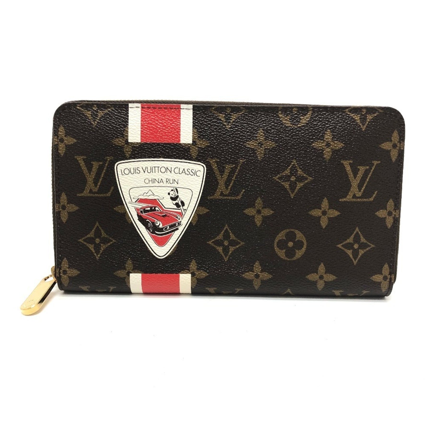 LOUIS VUITTON M66553 Monogram China Run Zippy Organizer Long Wallet in Canvas, Men's, Brown