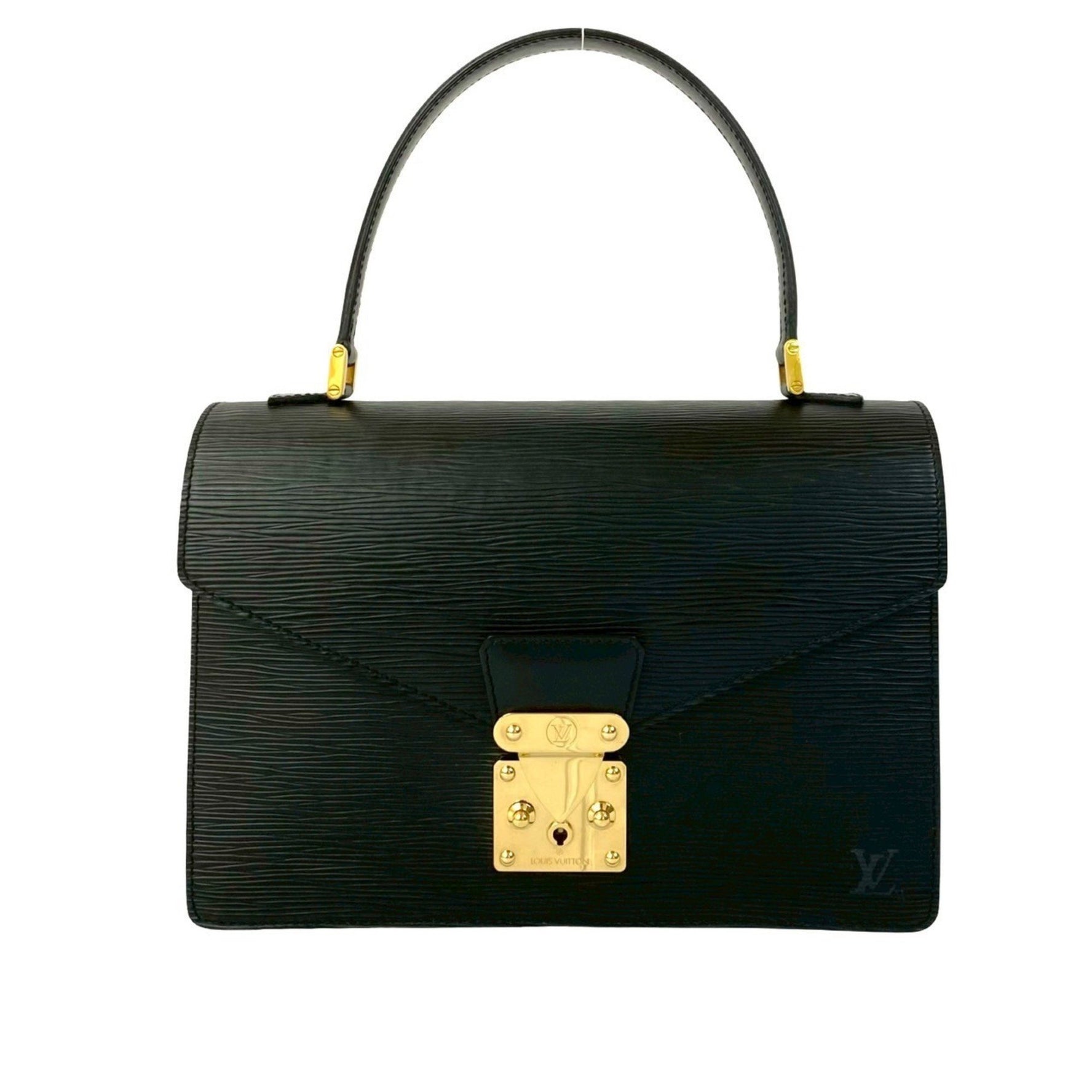 Louis Vuitton Vintage Concorde Epi Leather Handbag/Tote Bag in Black/Noir (104-2)