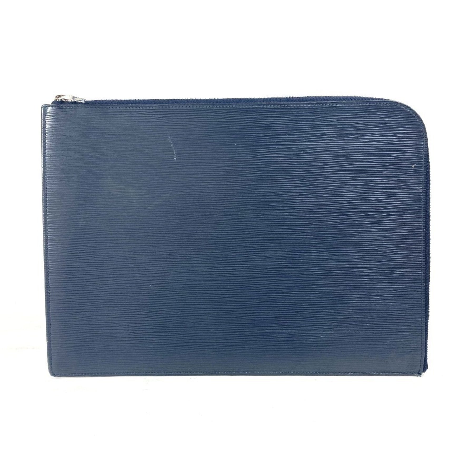 Louis Vuitton Epi Pochette Jour GM Second Bag Pouch L-shaped zipper Clutch bag leather Men's Blue Marine