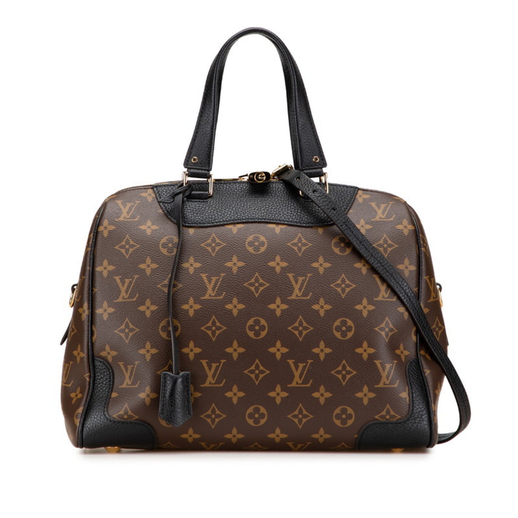 Louis Vuitton Monogram Macassar Retiro PM Shoulder Bag/Handbag Noir Black Brown Leather LOUIS VUITTON