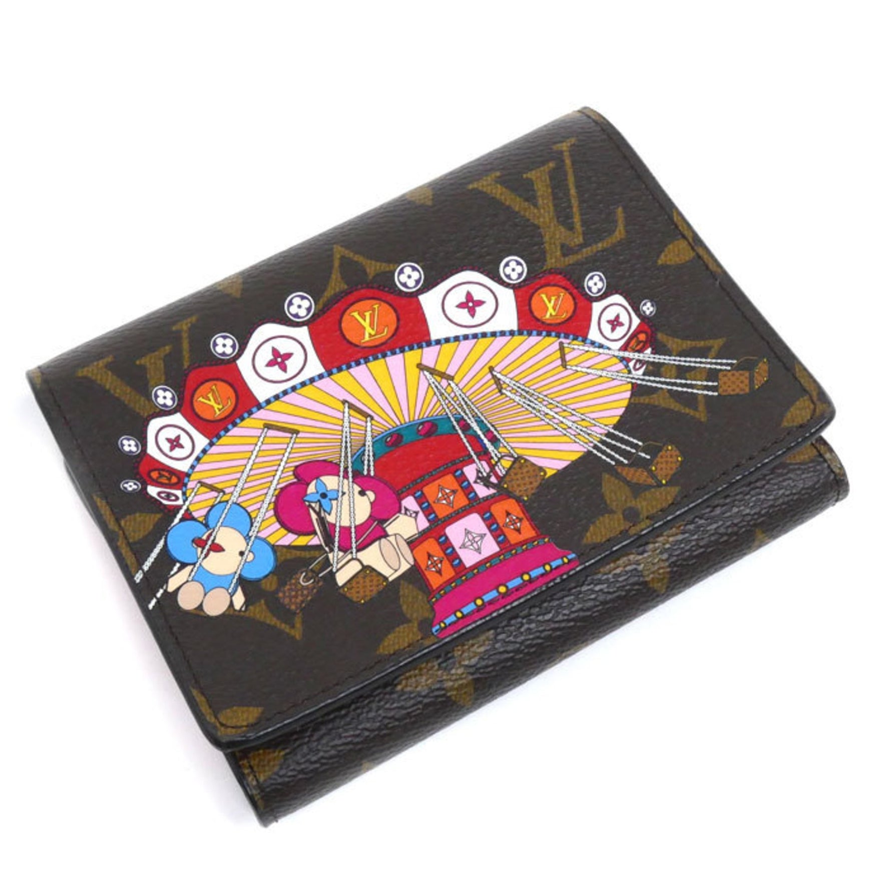 Louis Vuitton Portefeuille Victorine Tri-fold Wallet Monogram Brown Multicolor