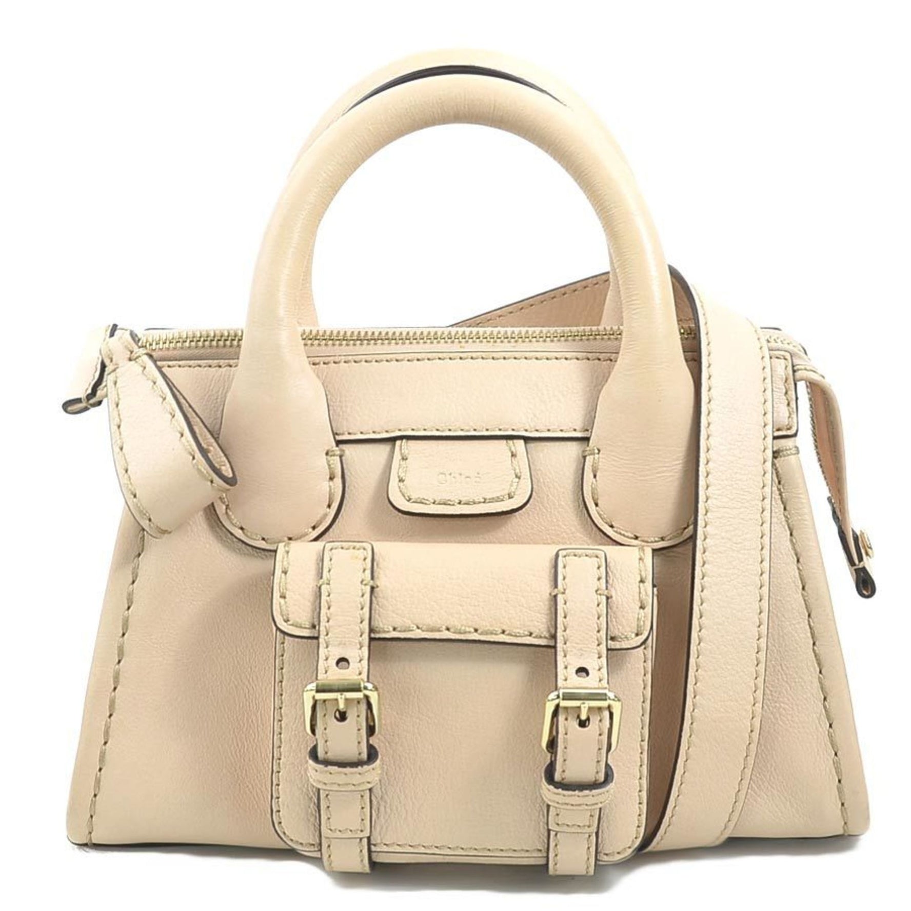 Chloé Chloe EDITH handbag shoulder bag in leather pink beige