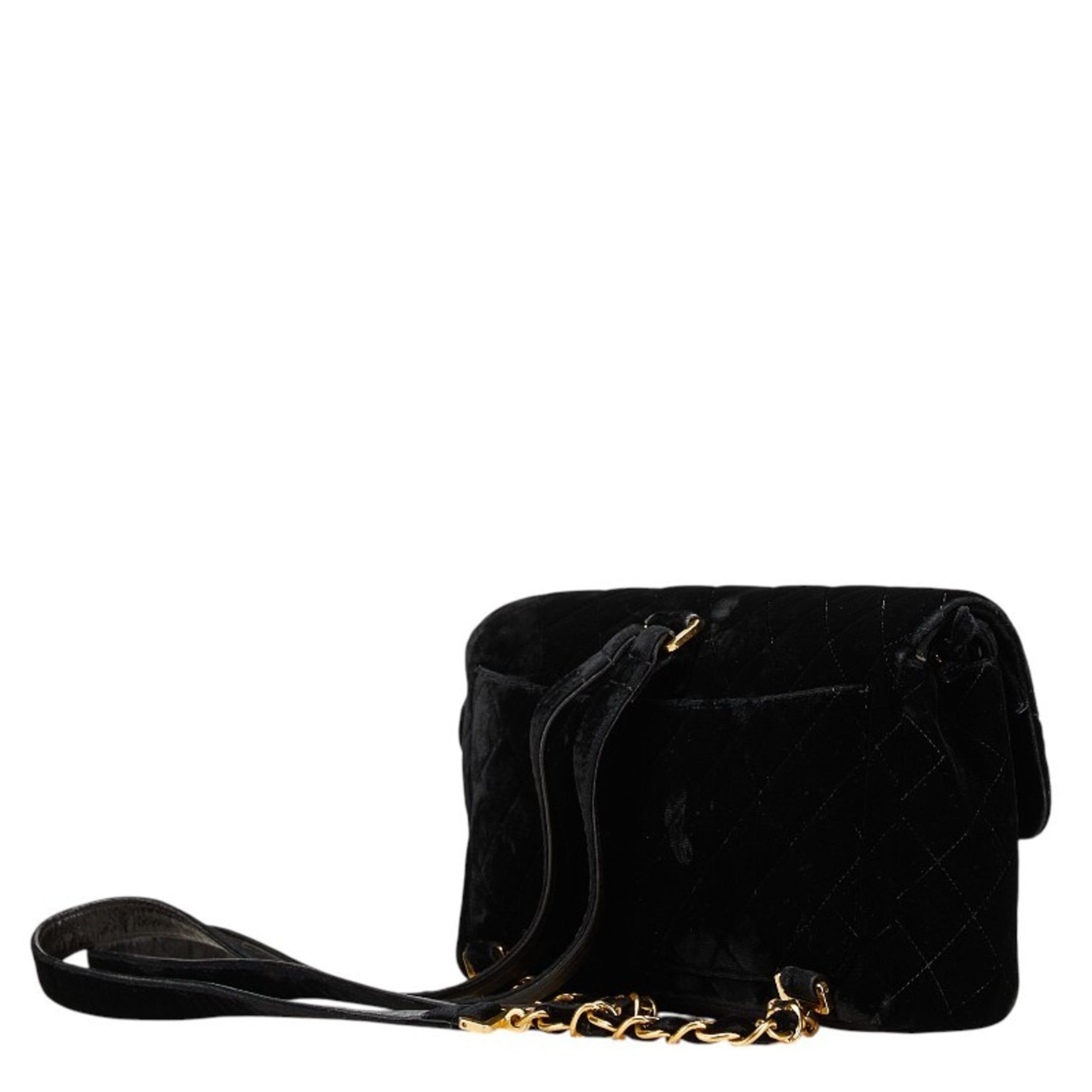 CHANEL Matelasse 25 Coco Mark Chain Backpack in Velour and Leather