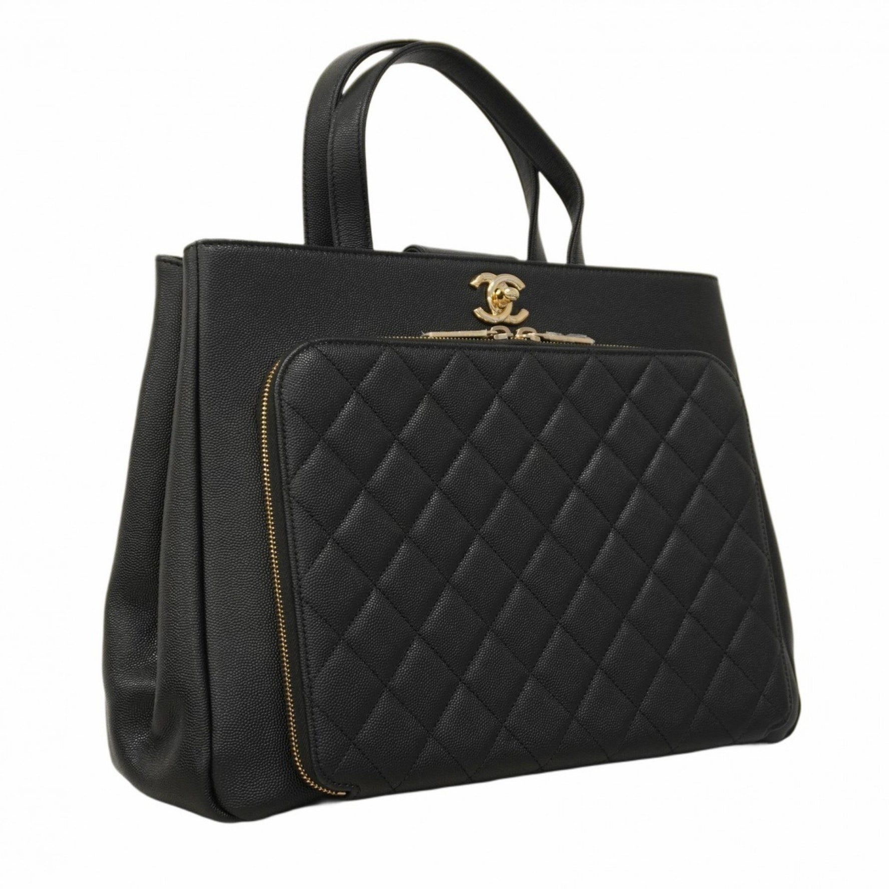 Chanel Matelasse Caviar Leather Handbag, and Champagne, Bag