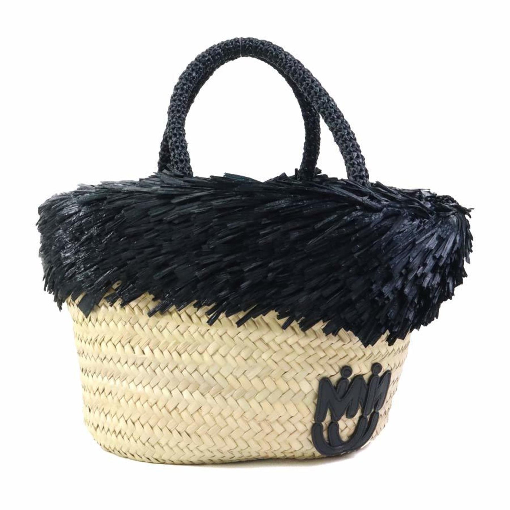 Miu Miu Miu handbag, straw basket bag, natural and