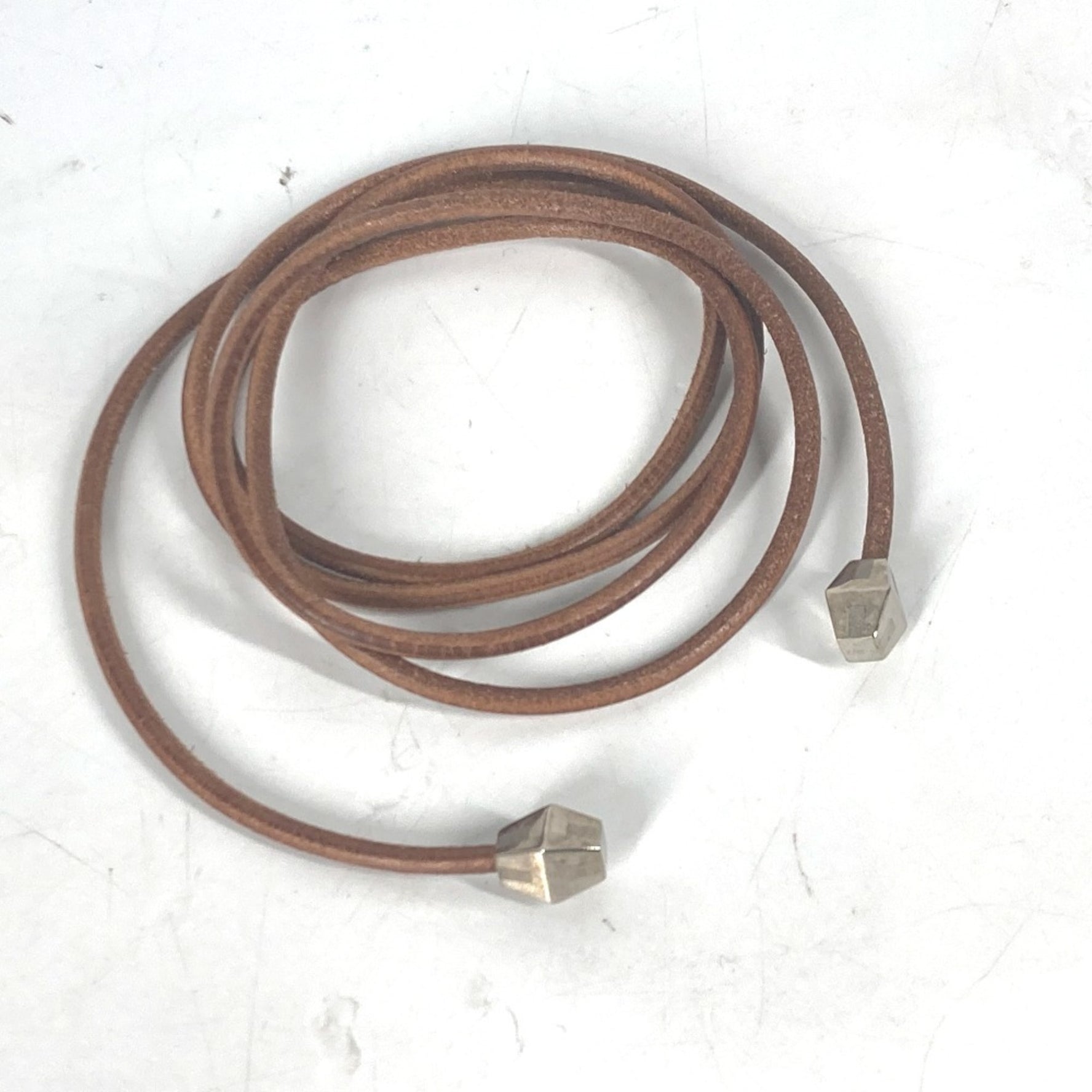 HERMES Cord Belt Leather