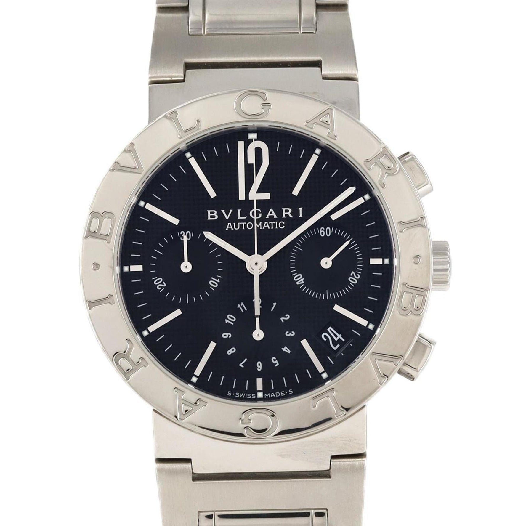 Bvlgari Chronograph AT SS Wristwatch Automatic