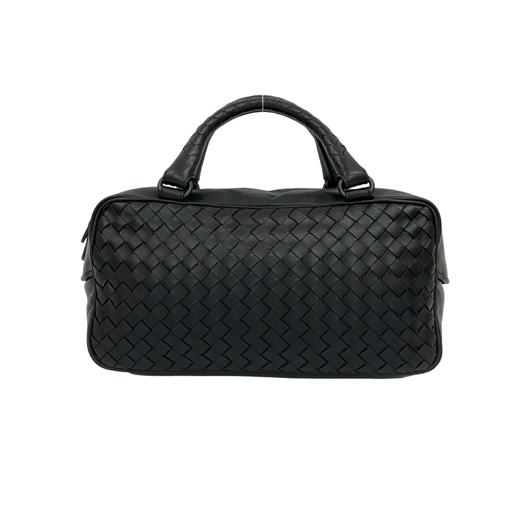 BOTTEGA VENETA Intrecciato Leather Handbag Mini Boston Bag