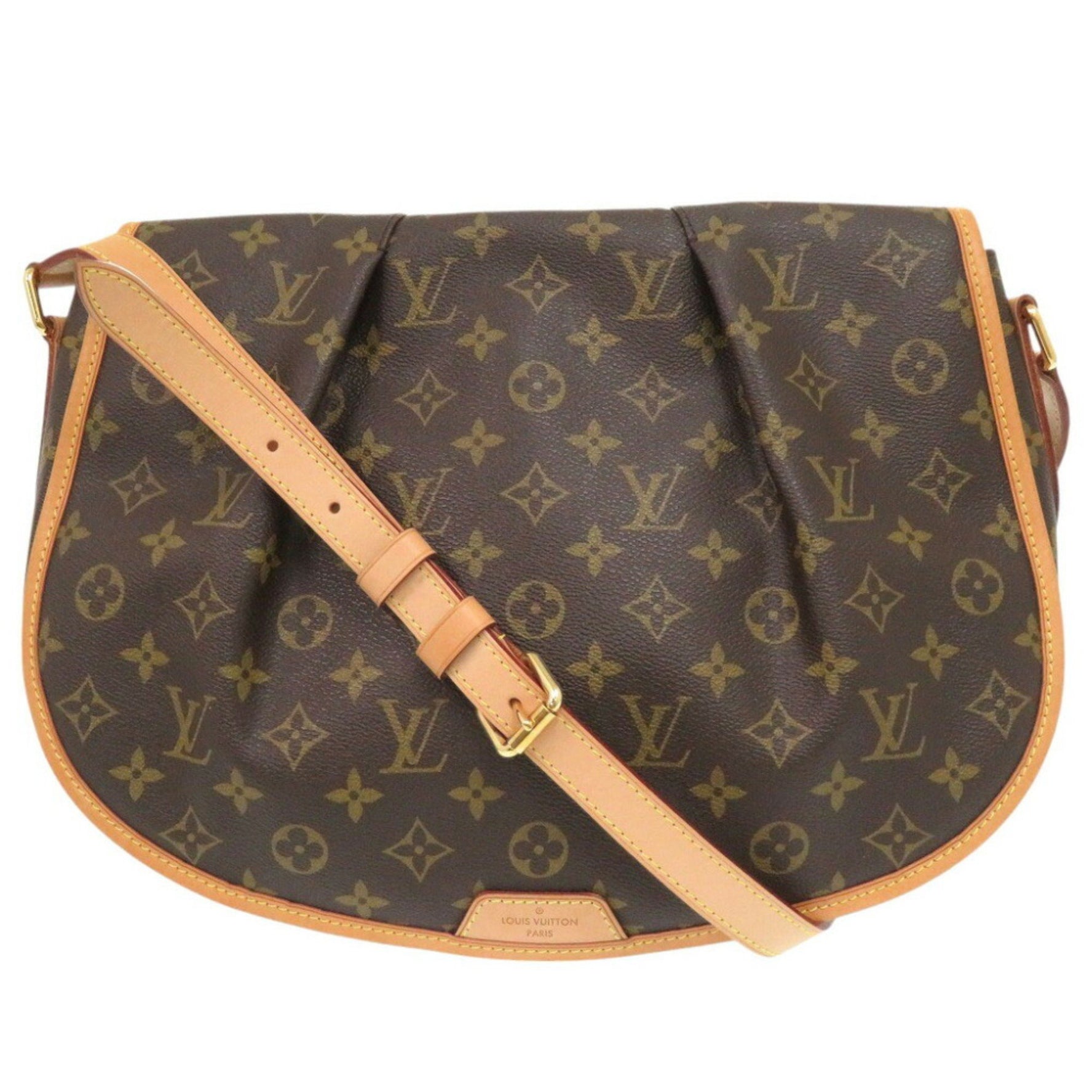 Louis Vuitton Menilmontant MM Monogram M40473 Brown Shoulder Bag 0940LOUIS VUITTON
