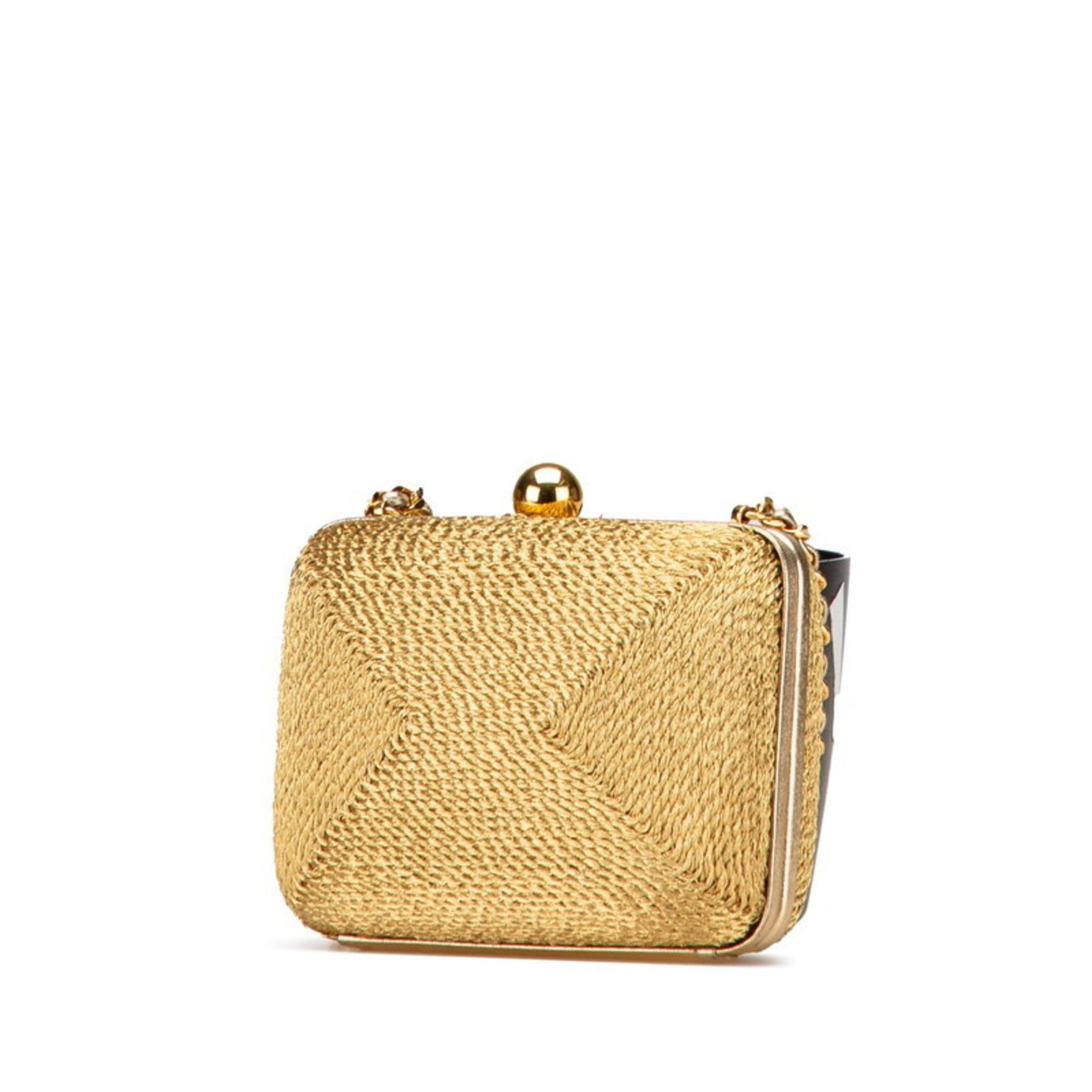 Chanel Coco Mark Chain One-Shoulder Bag in Glitter Canvas and Leather