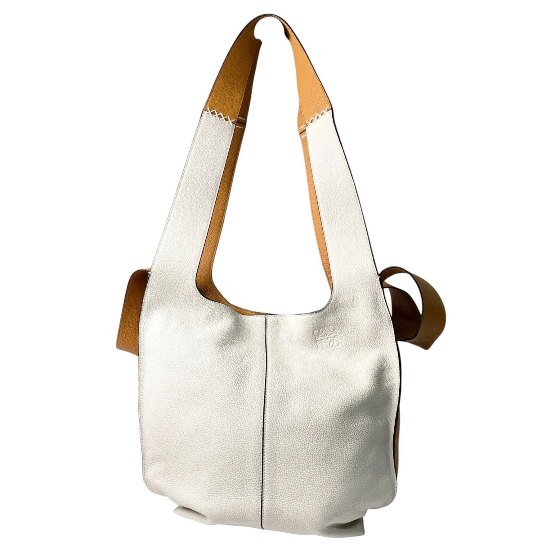 LOEWE Two-Tone Leather Shoulder Bag Tote