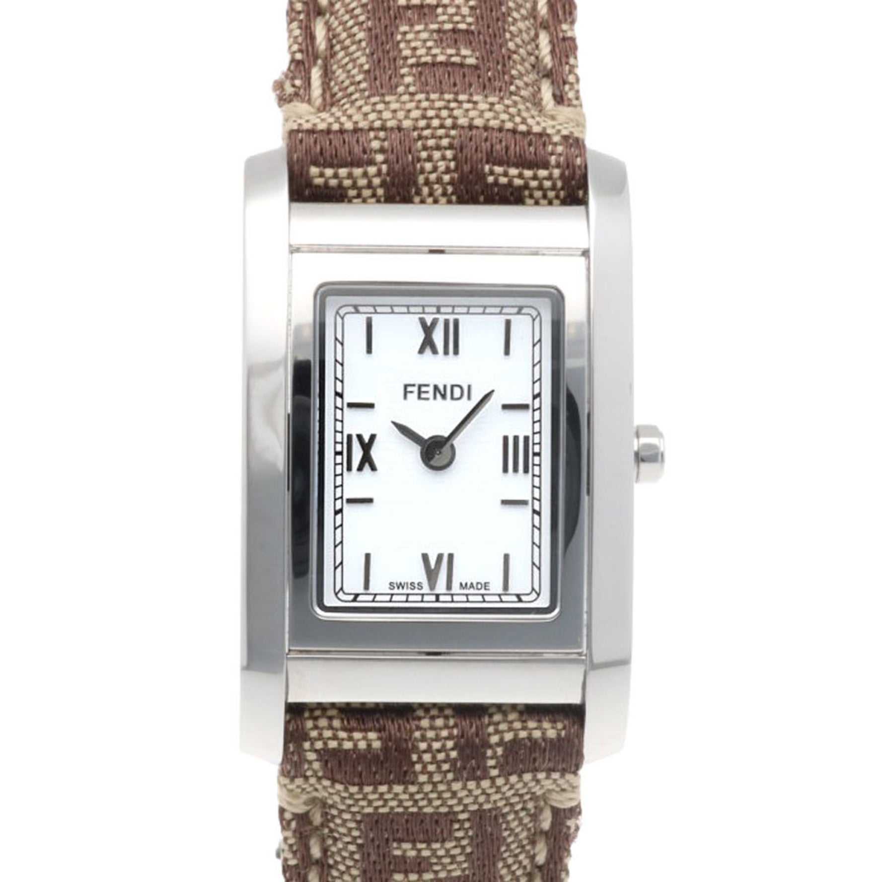 Fendi Women's Stainless Steel Quartz Watch 023-7600L-648 with Zucca Pattern