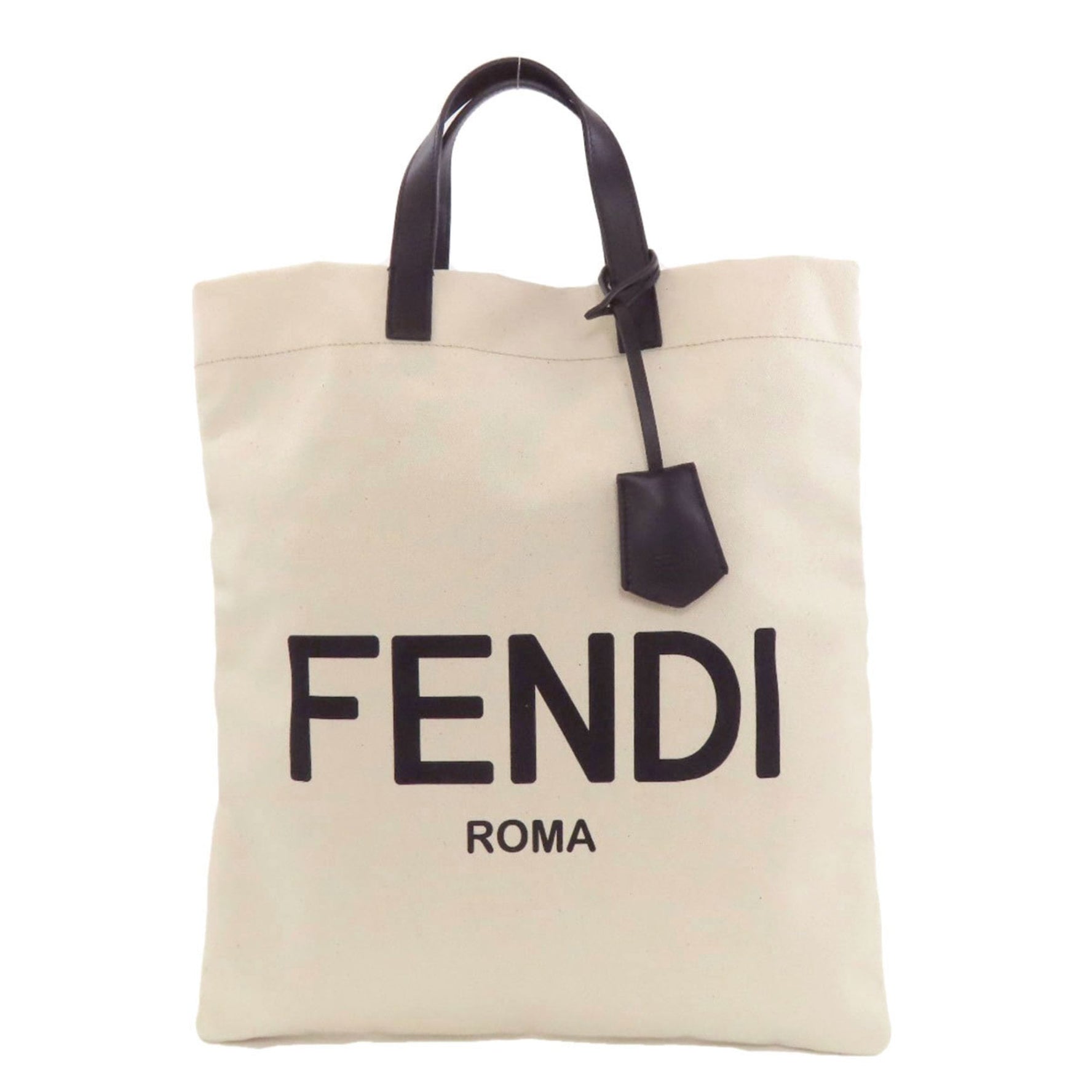 Fendi logo handbag canvas