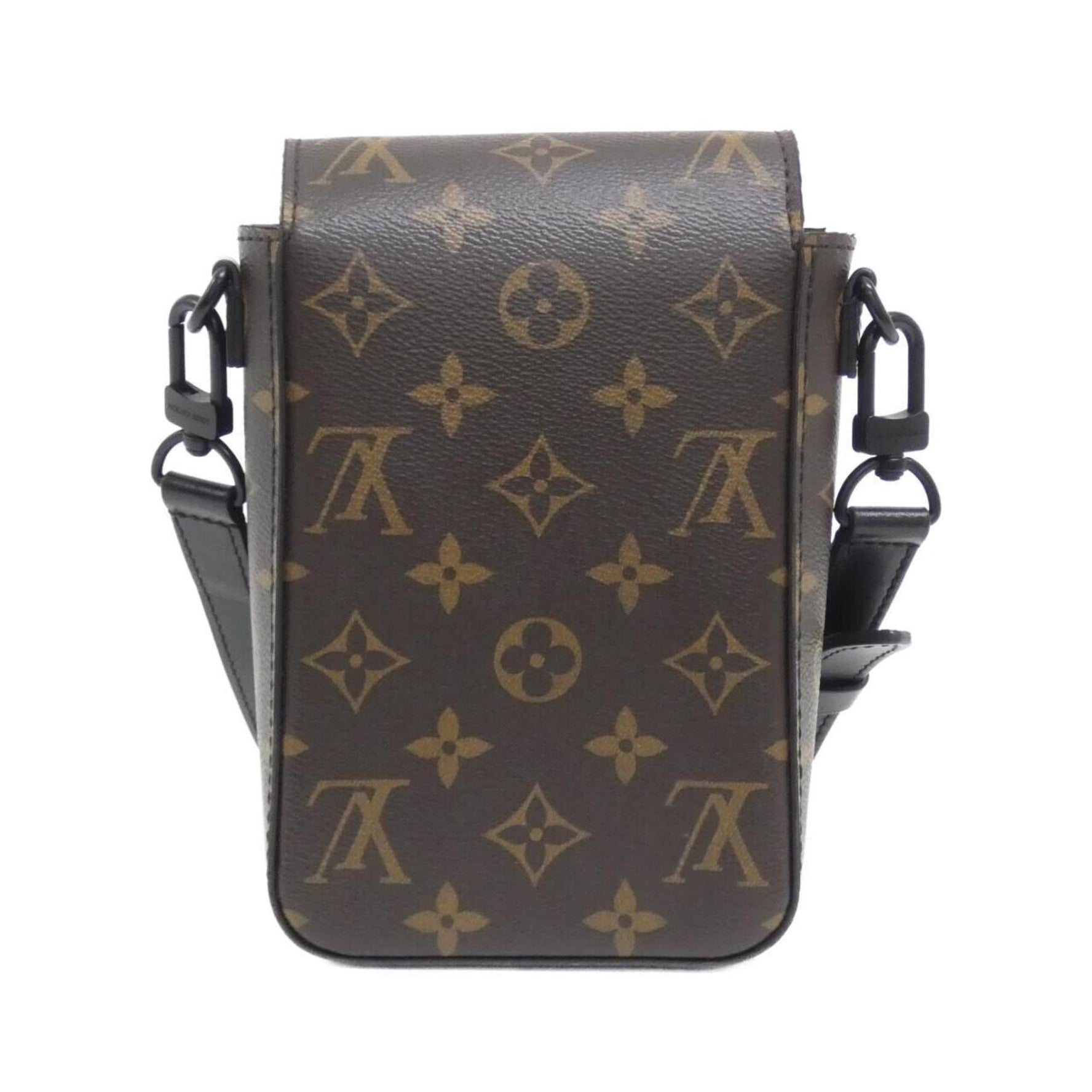 Louis Vuitton Monogram Macassar S-Lock Vertical Wearable Wallet Shoulder Bag