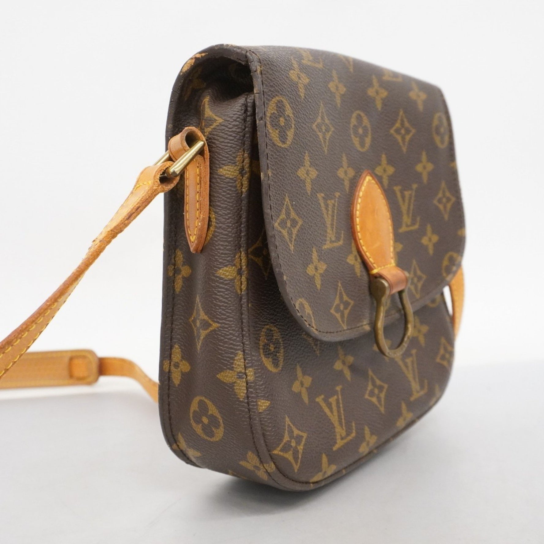 Louis Vuitton Monogram Saint-Cloud MM Shoulder Bag M51243 Brown Women's