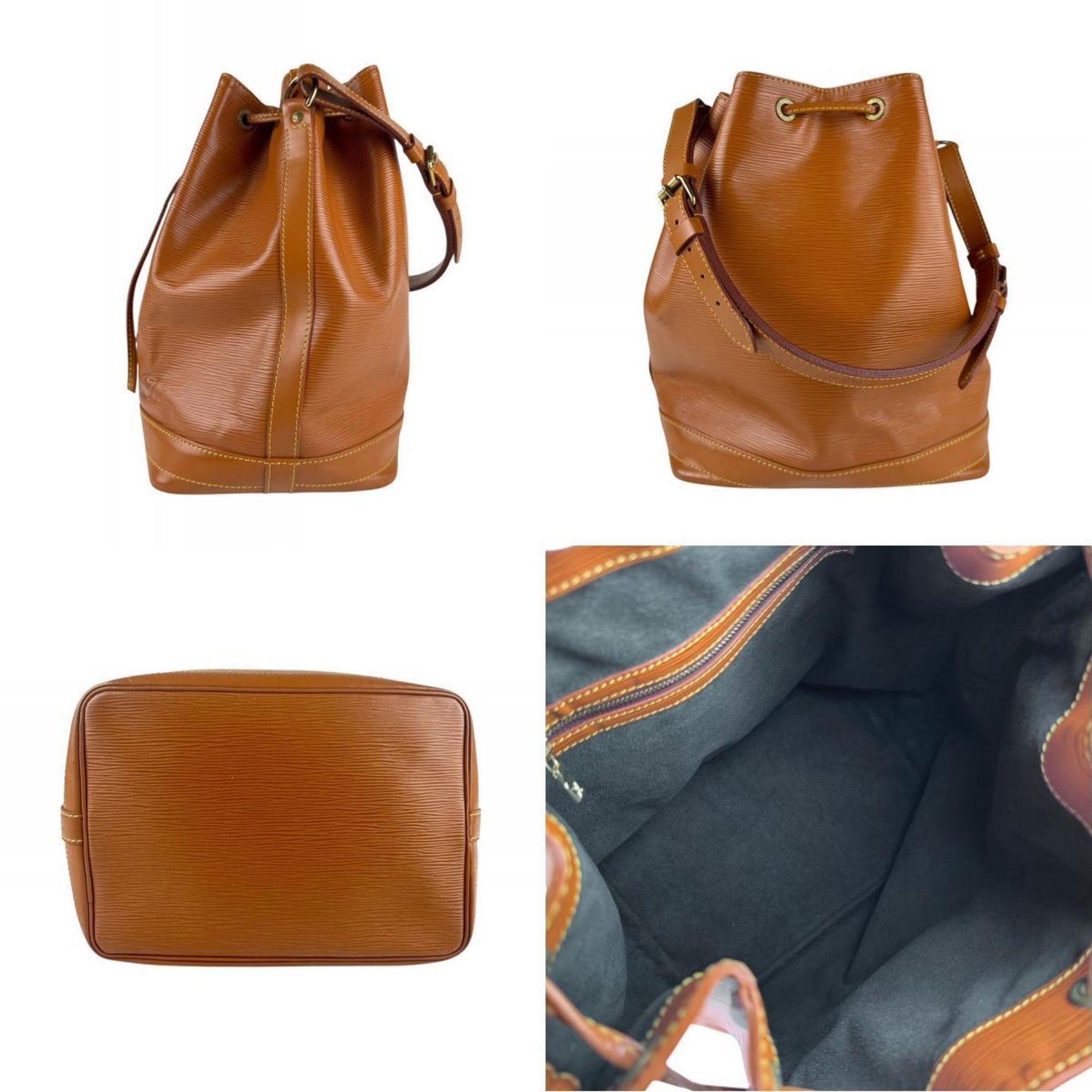 Louis Vuitton Epi Noe Shoulder Bag in Leather and Zipangu Gold, Men's