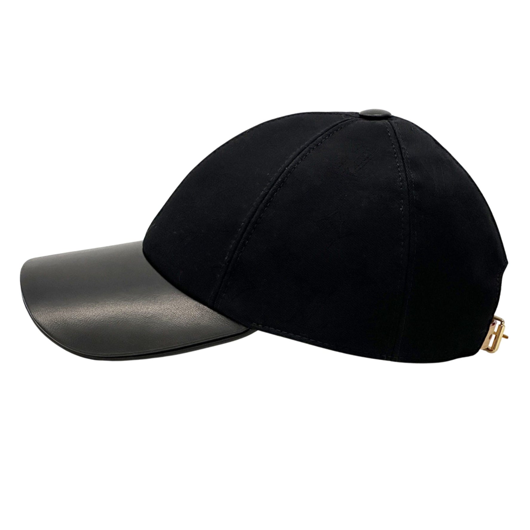 Louis Vuitton LOUIS VUITTON Cap Monogram Men's Brand Canvas Leather LV First Noir Simple