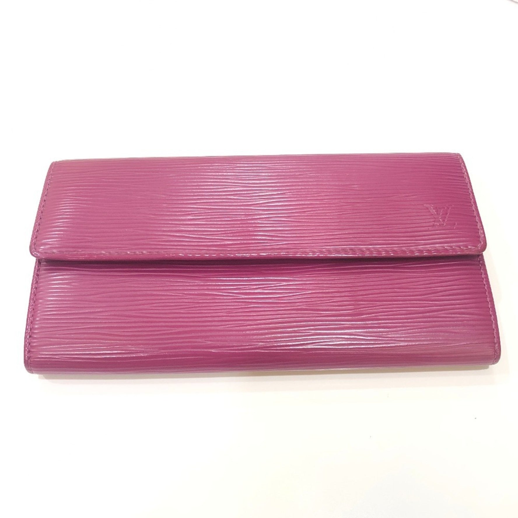 Louis Vuitton Portefeuille Sarah Long Wallet Epi Leather Fuchsia Purple