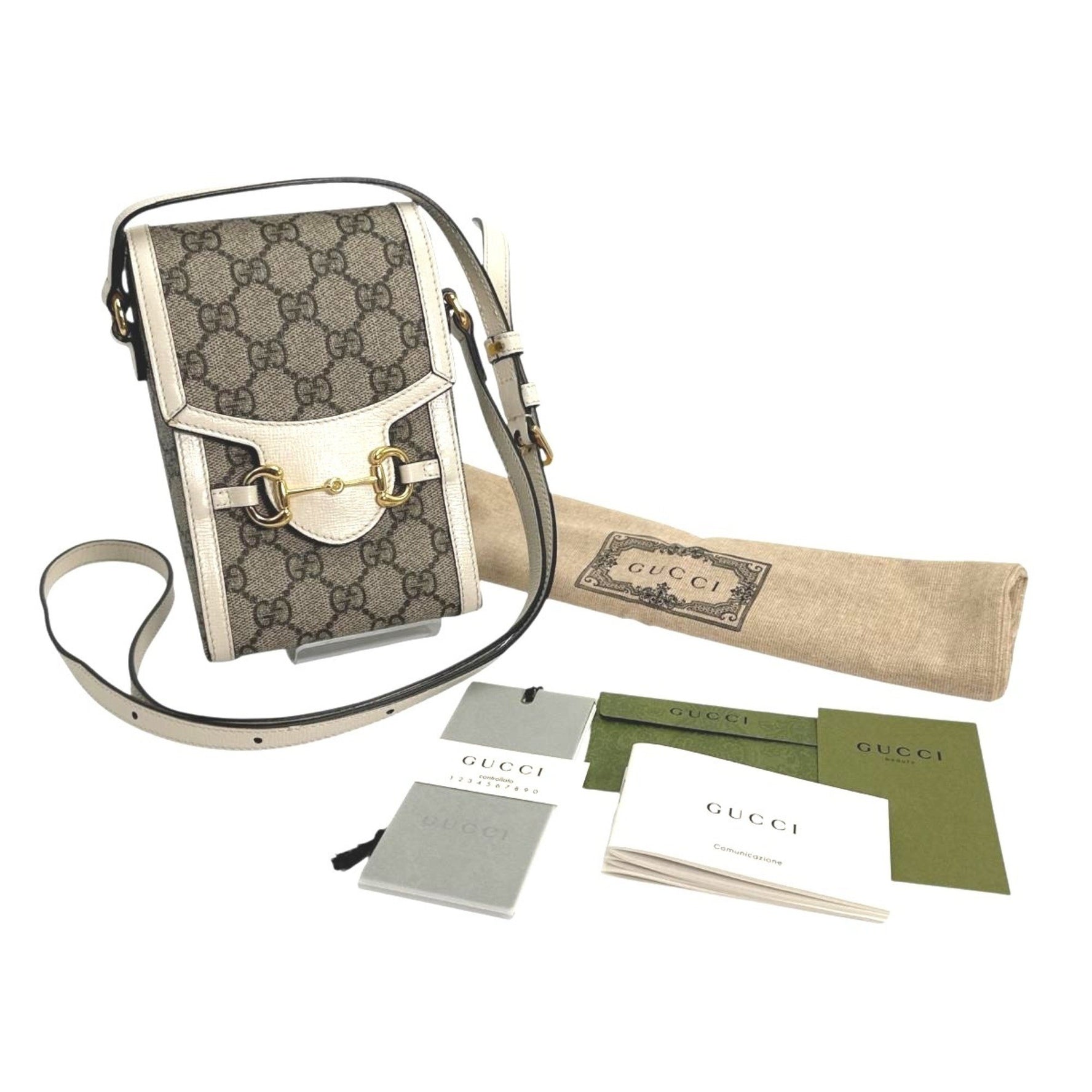 GUCCI Shoulder Bag GG Supreme Horsebit Canvas