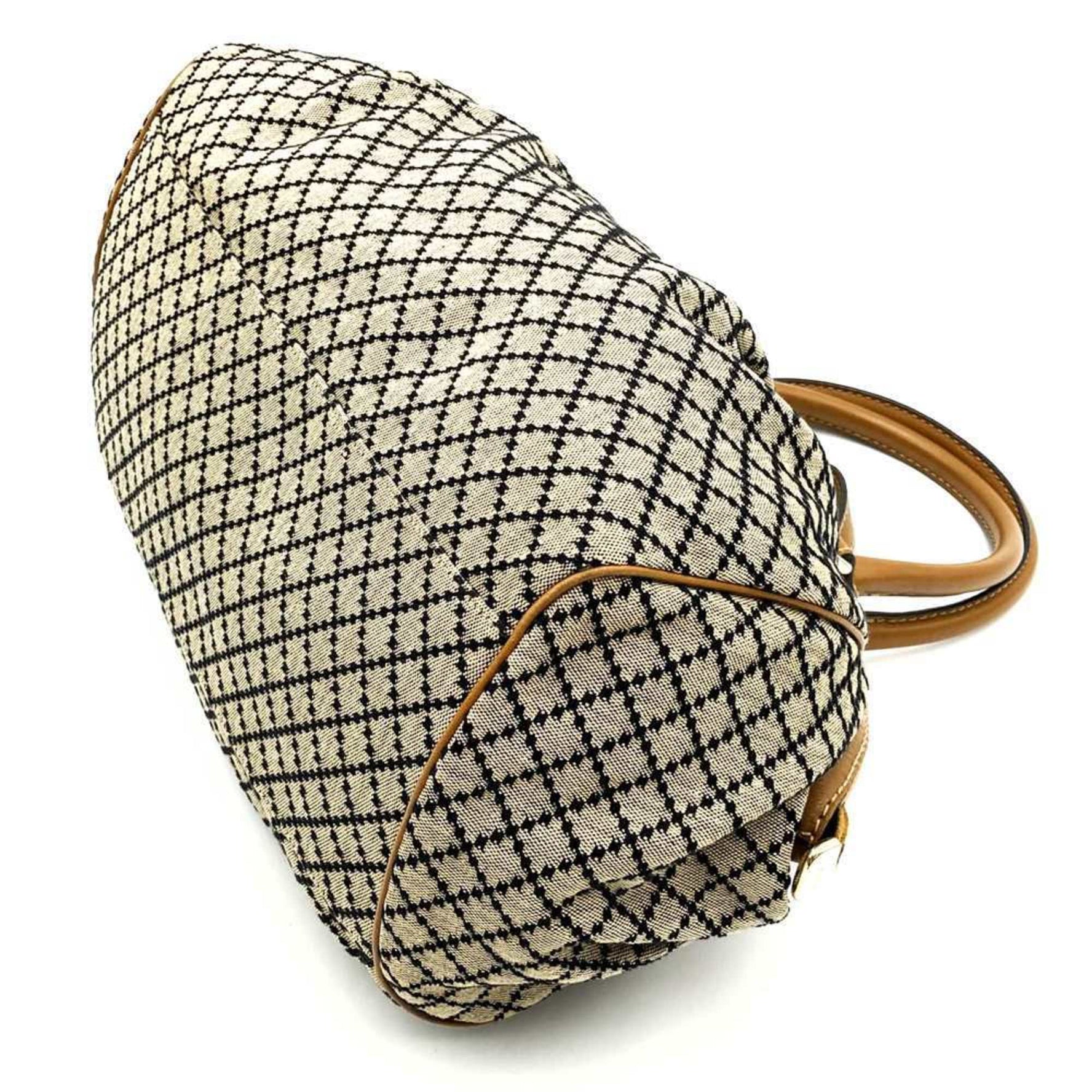 GUCCI Diamante Handbag Canvas Leather Men's