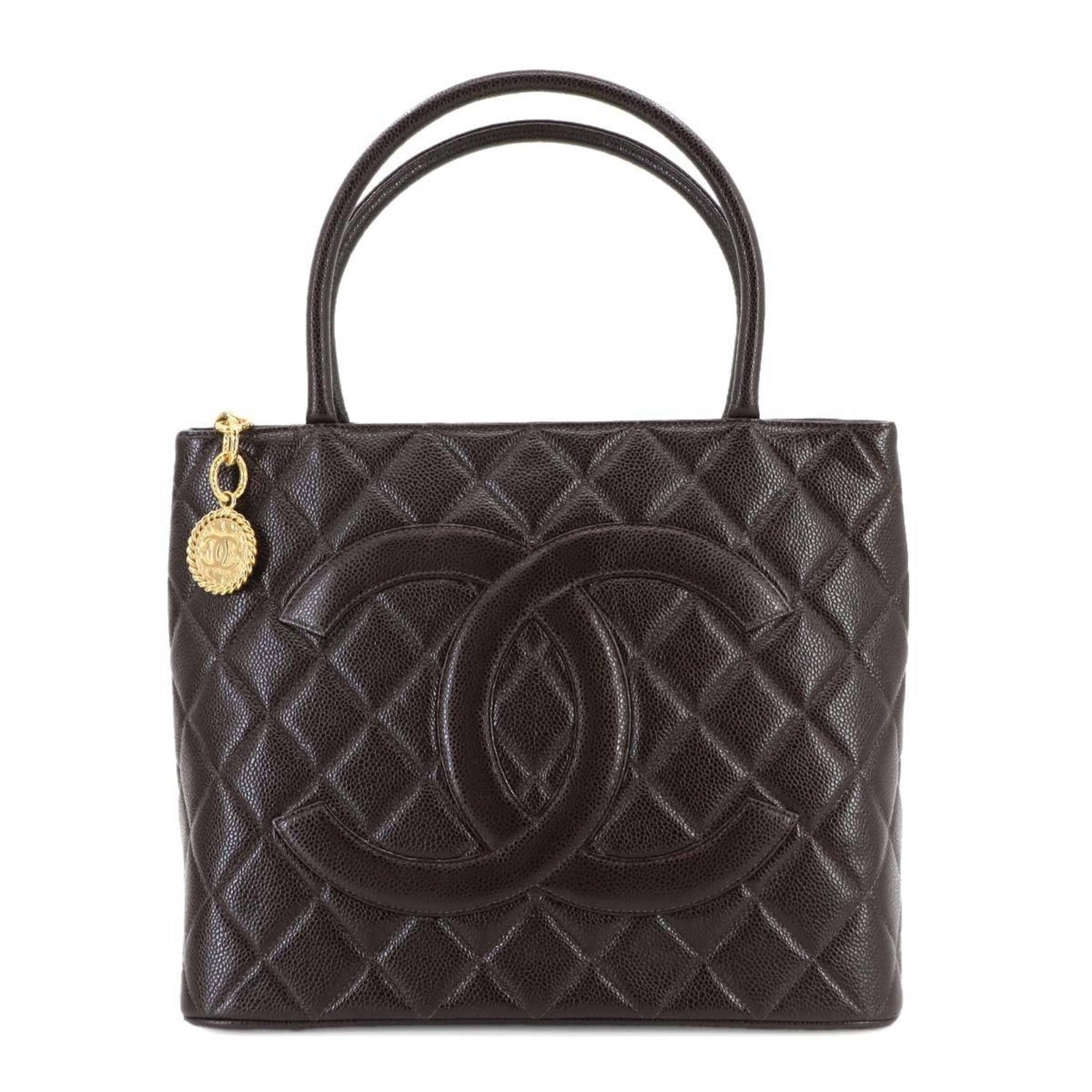 Chanel Medallion Tote Bag, Reissued, Caviar Leather, Gold Hardware