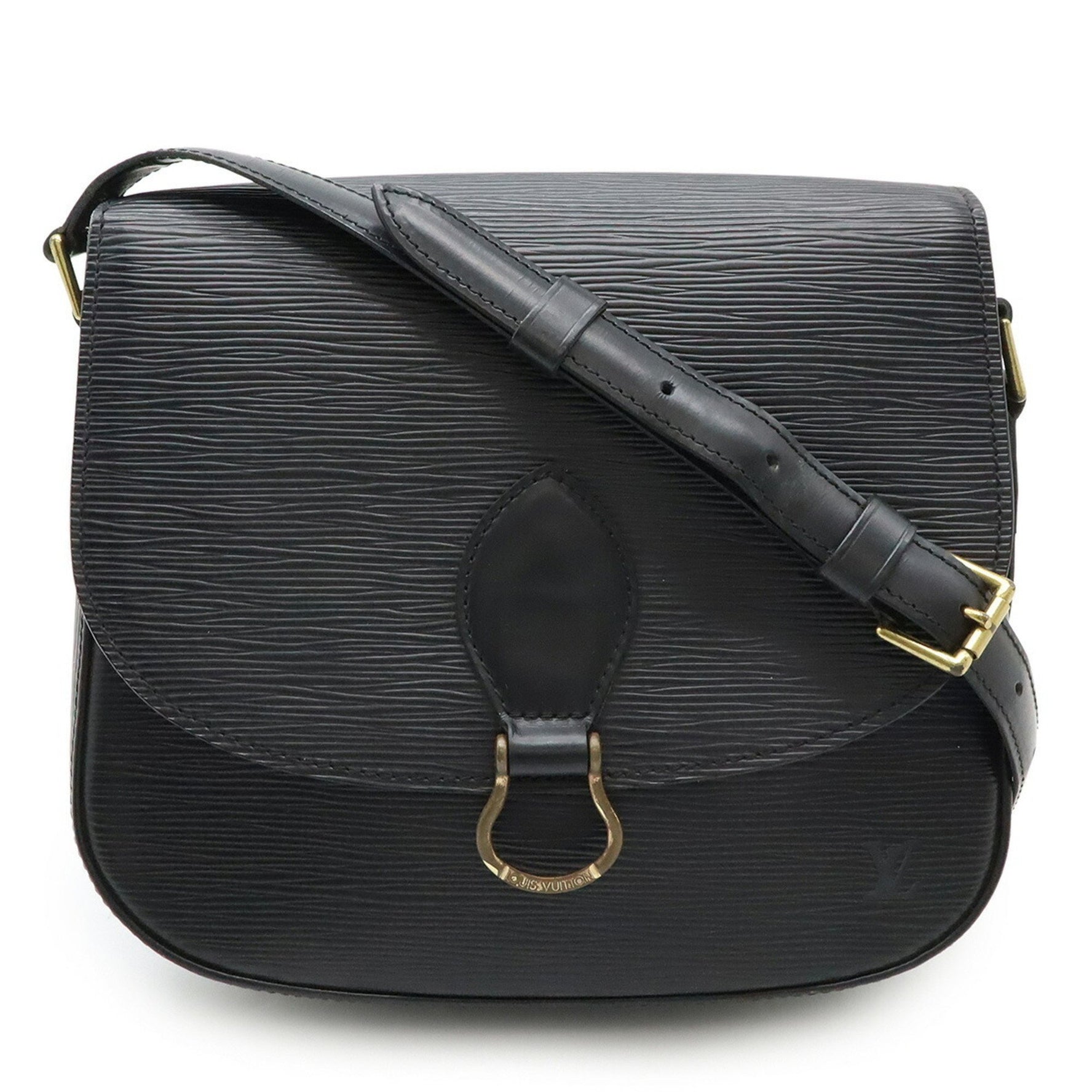 Louis Vuitton Epi Saint-Cloud Shoulder Bag Pochette Leather Noir Black