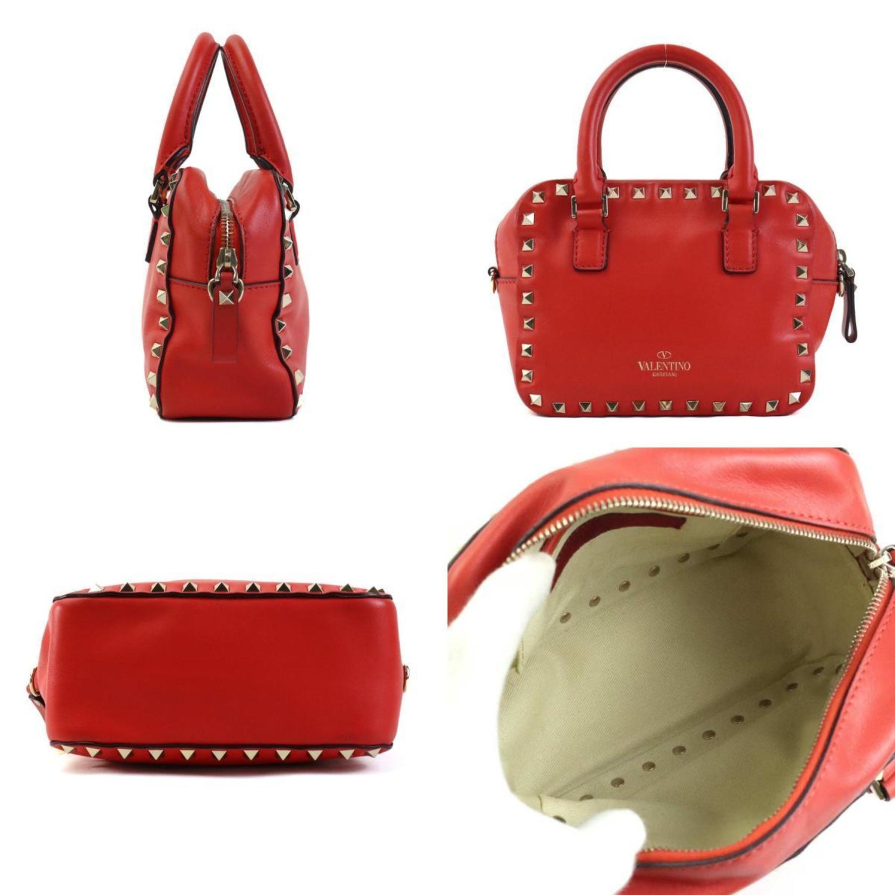 Valentino Garavani Handbag Shoulder Bag Leather Red