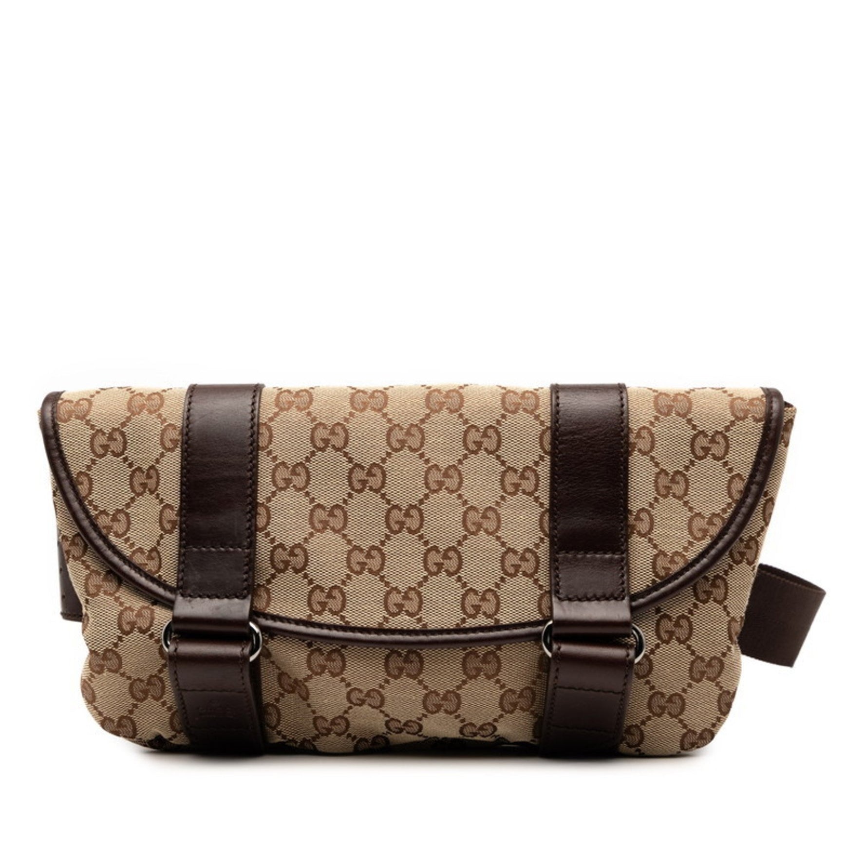 Gucci GG Canvas Body Bag/Waist Bag Beige/Brown Canvas/Leather