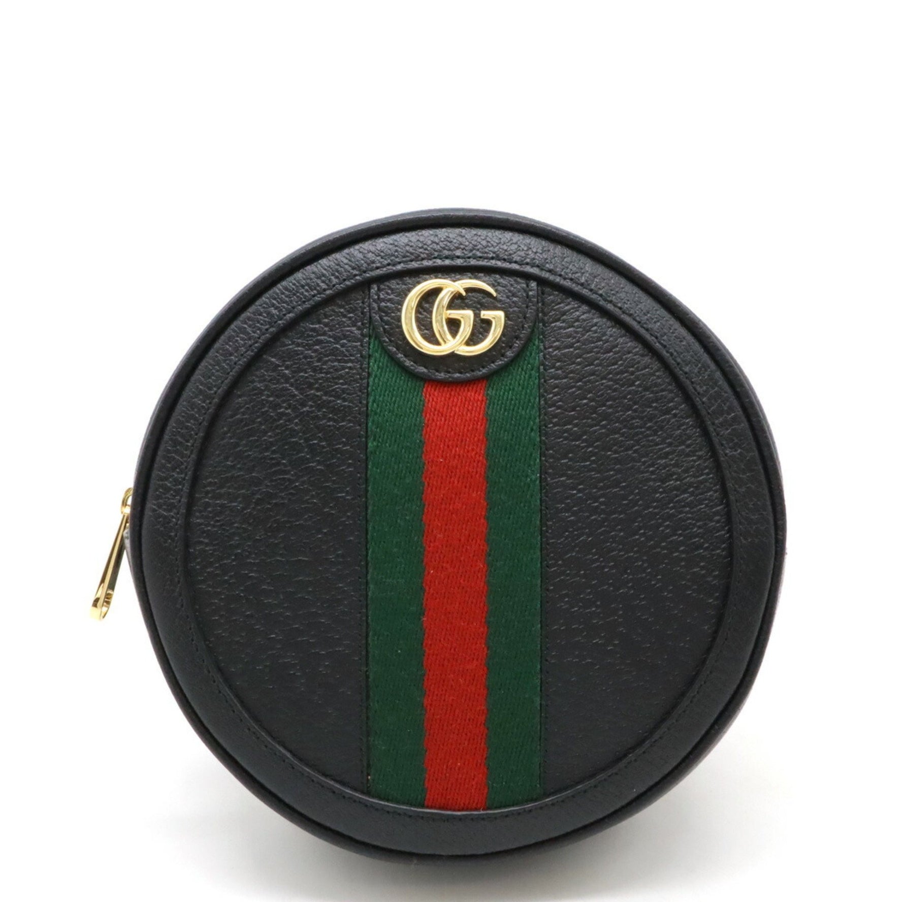GUCCI Ophidia Sherry Line GG Marmont Round Backpack Rucksack Leather Black