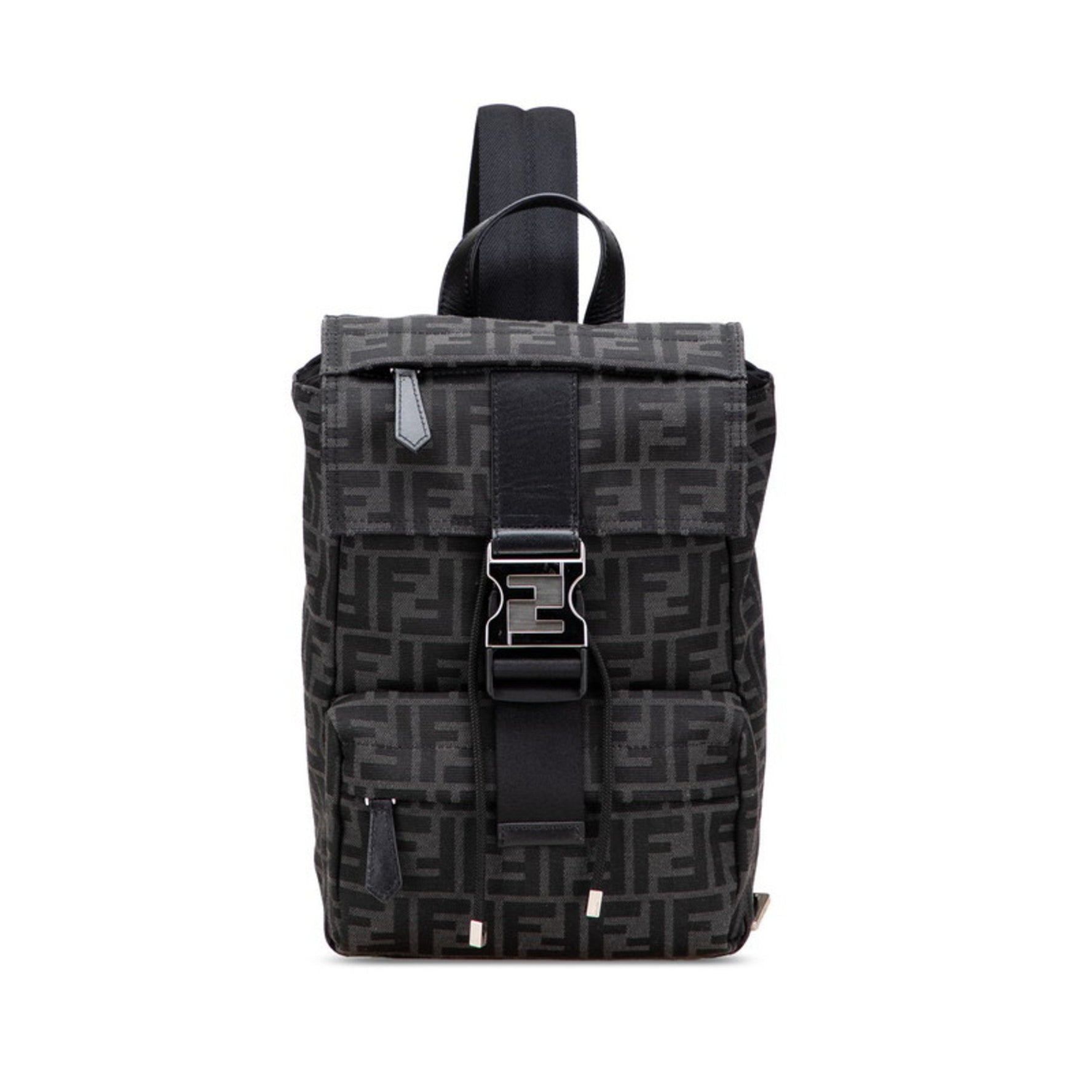 Fendi Zucca Body Bag Canvas and Leather