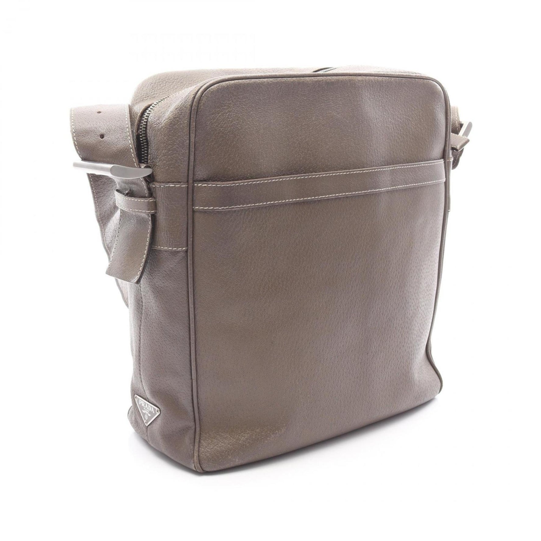 Prada TESSUTO + VERNI Shoulder Bag, Leather
