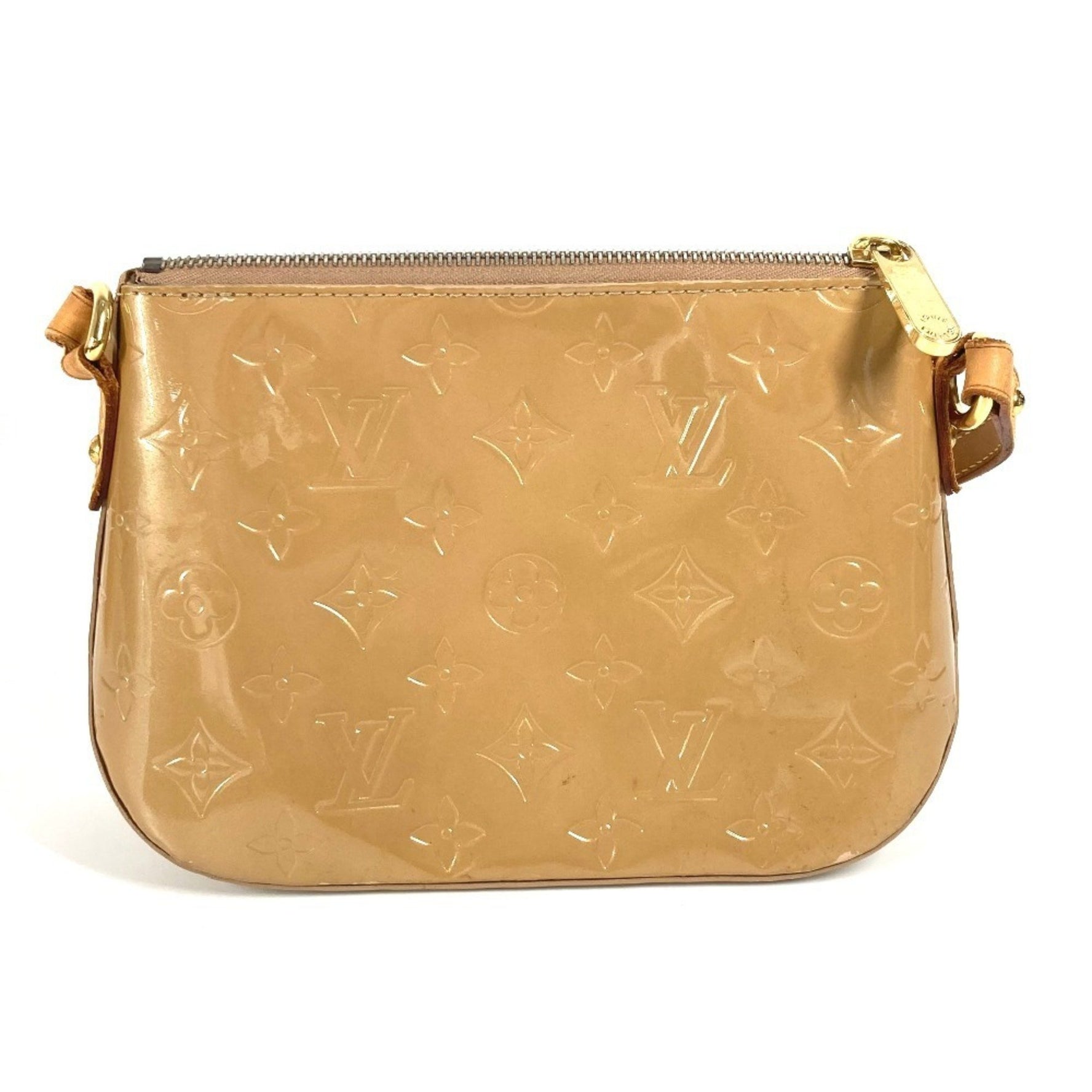 Louis Vuitton Monogram Vernis Minna Street Bag Crossbody Pochette Shoulder Noisette Beige