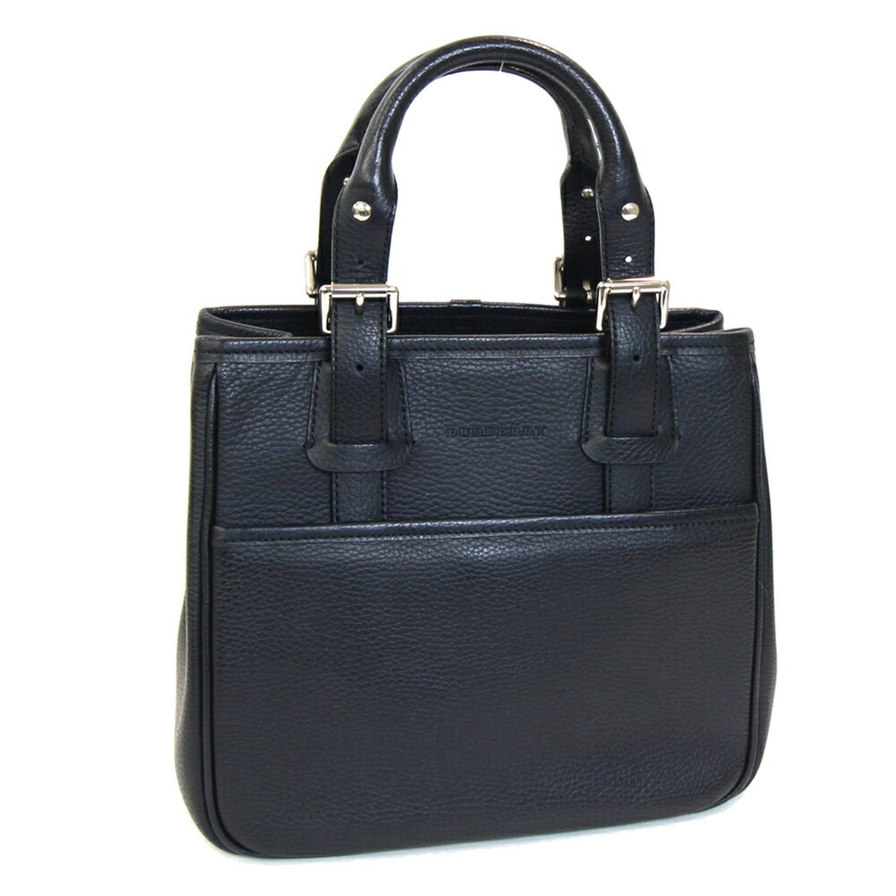 Burberry Handbag Black Leather Nova Check Women's BURBERRY
