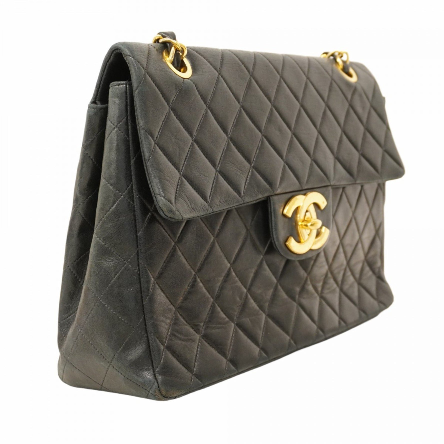 Chanel Shoulder Bag, Large Matelasse, Double Chain, Lambskin