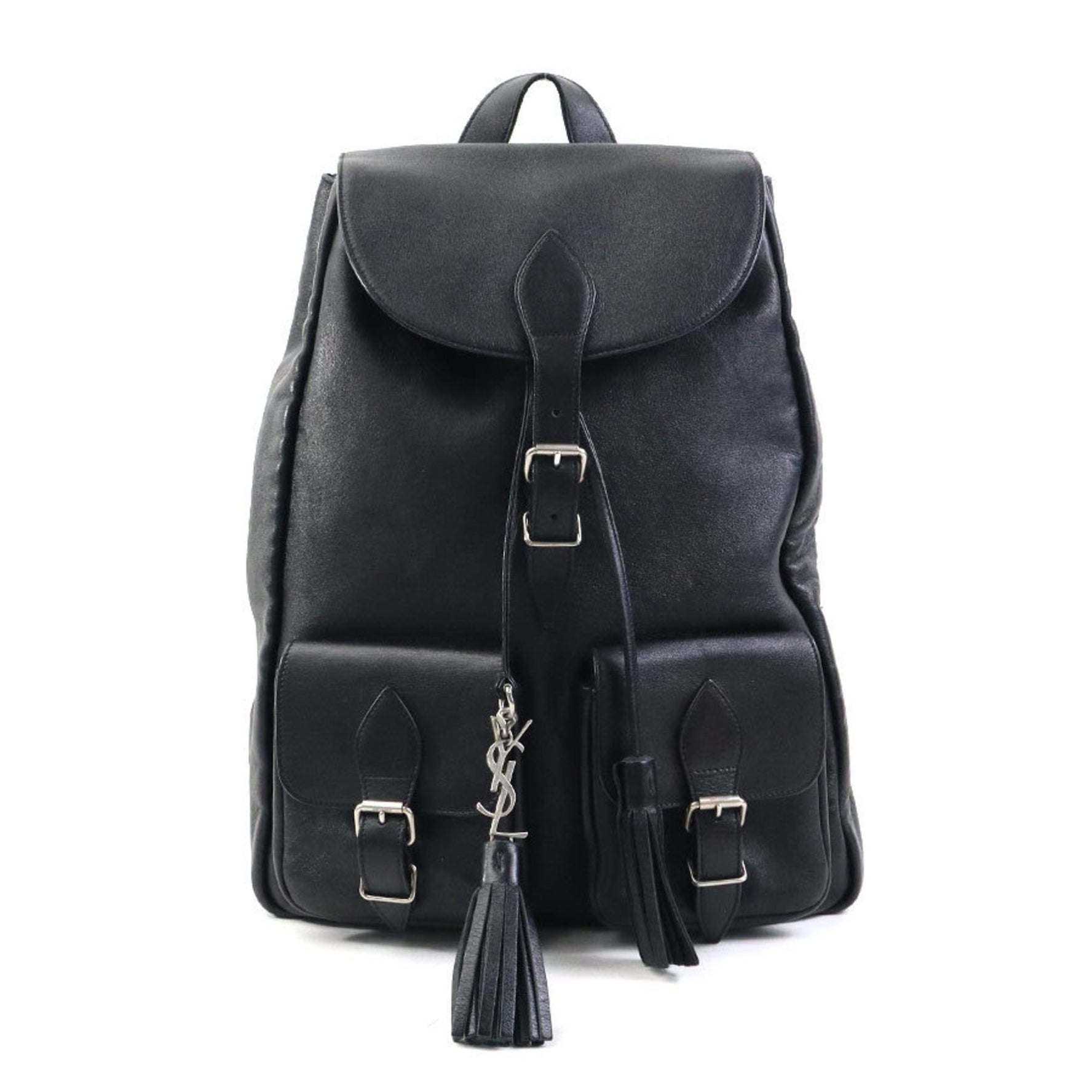 Saint Laurent SAINT LAURENT Backpack Leather Black Men's Women's h30834a