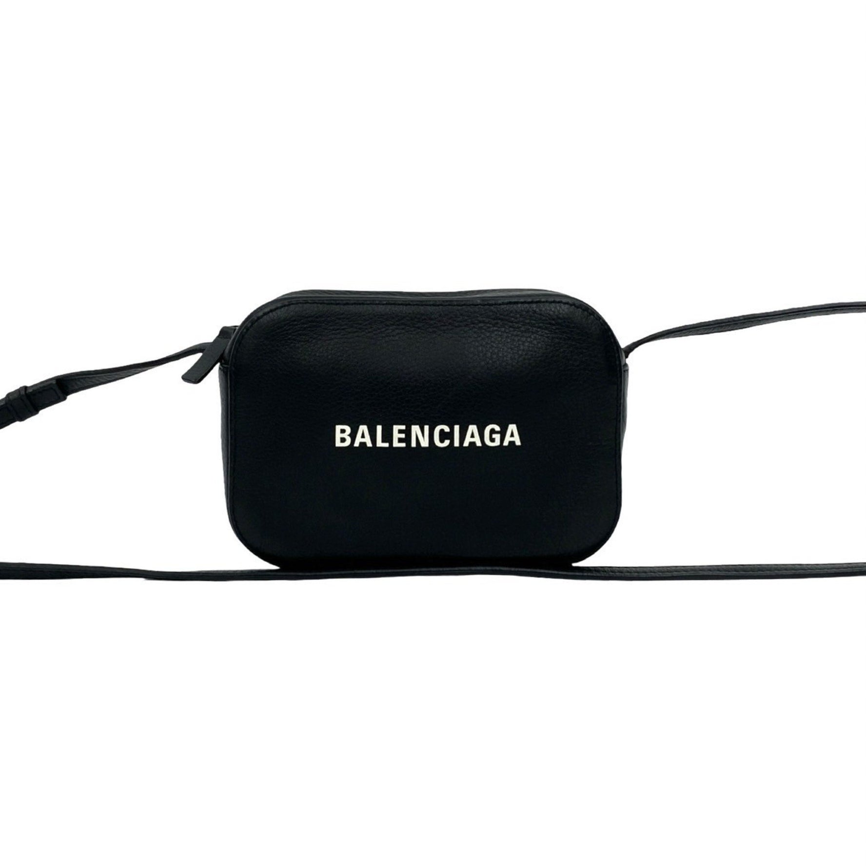 BALENCIAGA Everyday Camera Bag XS Logo Leather Mini Shoulder Pochette