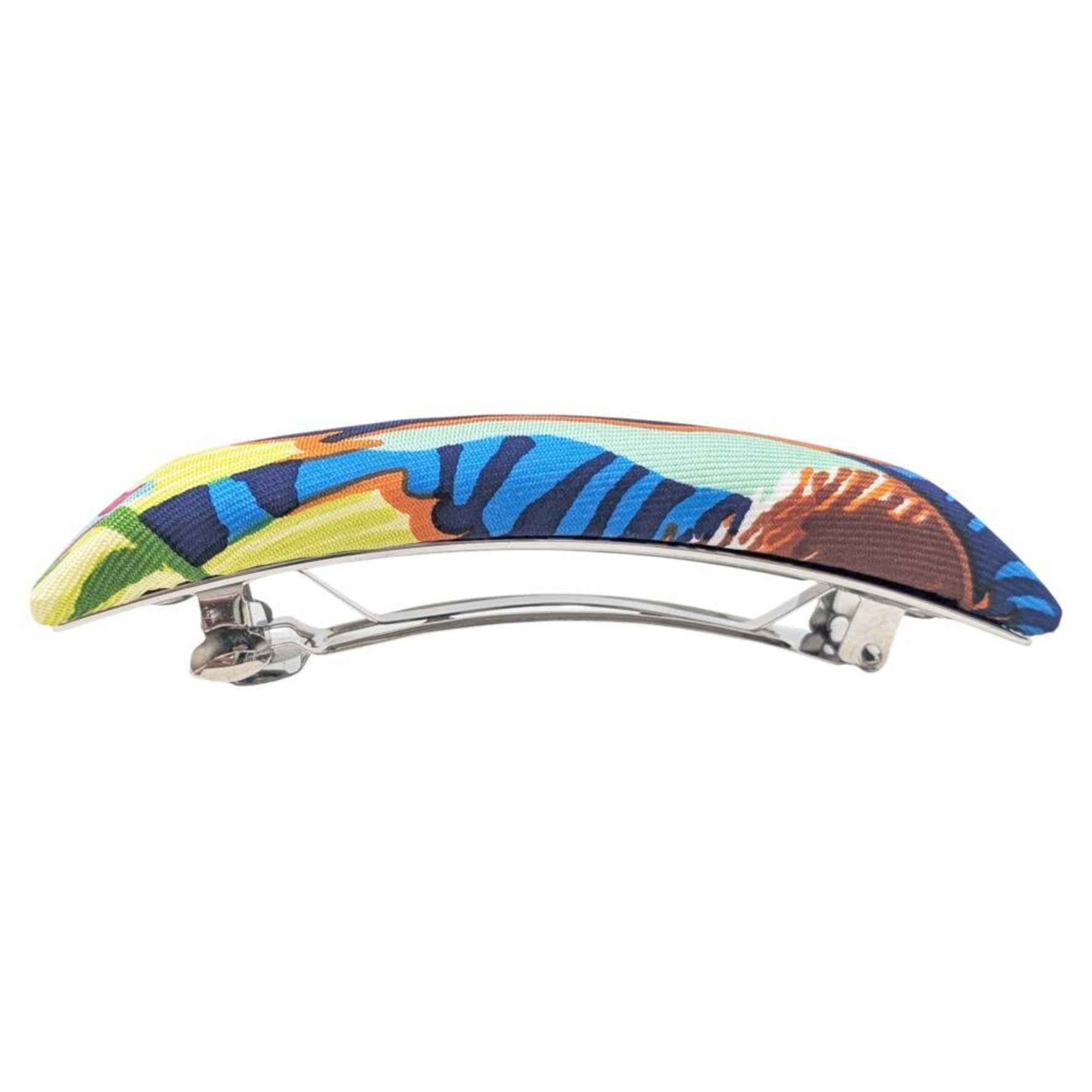 HERMES Eclipse PM Barrette in Blue and Yellow, Women's Hair Accessory