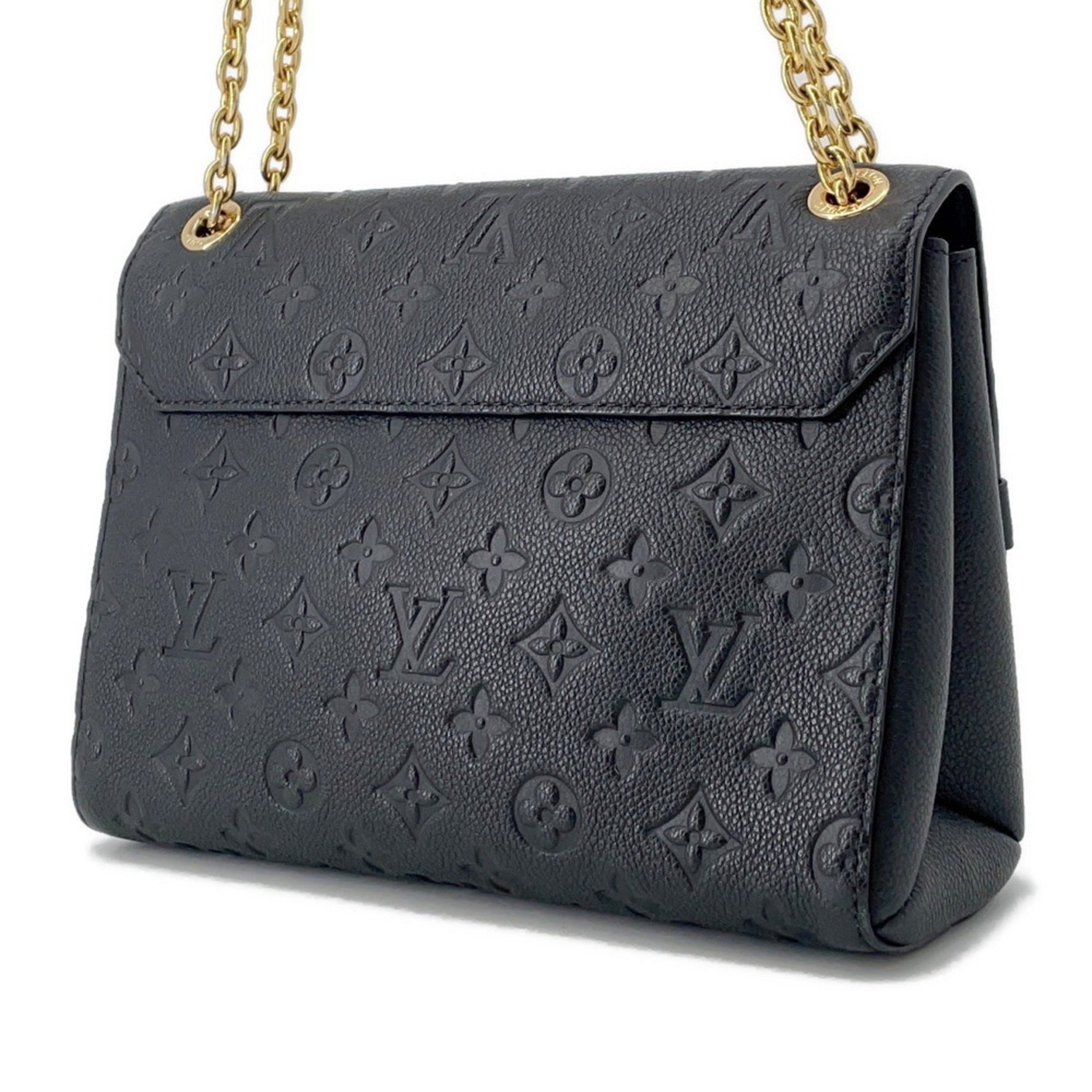 Louis Vuitton Chain Shoulder Bag Monogram Empreinte Vavin PM M44151 Black