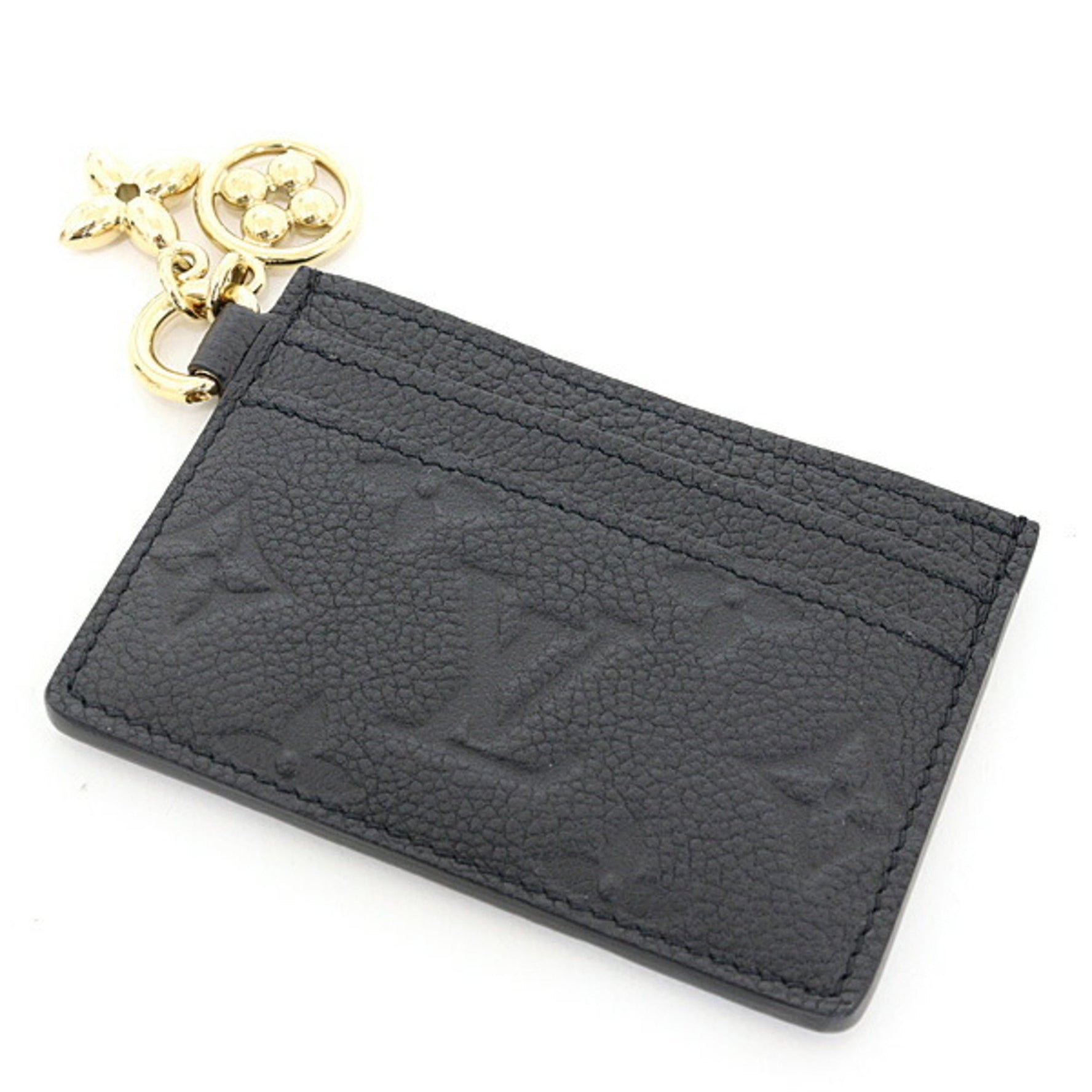 Louis Vuitton Porte Carte LV Charm Monogram Empreinte Black Unused
