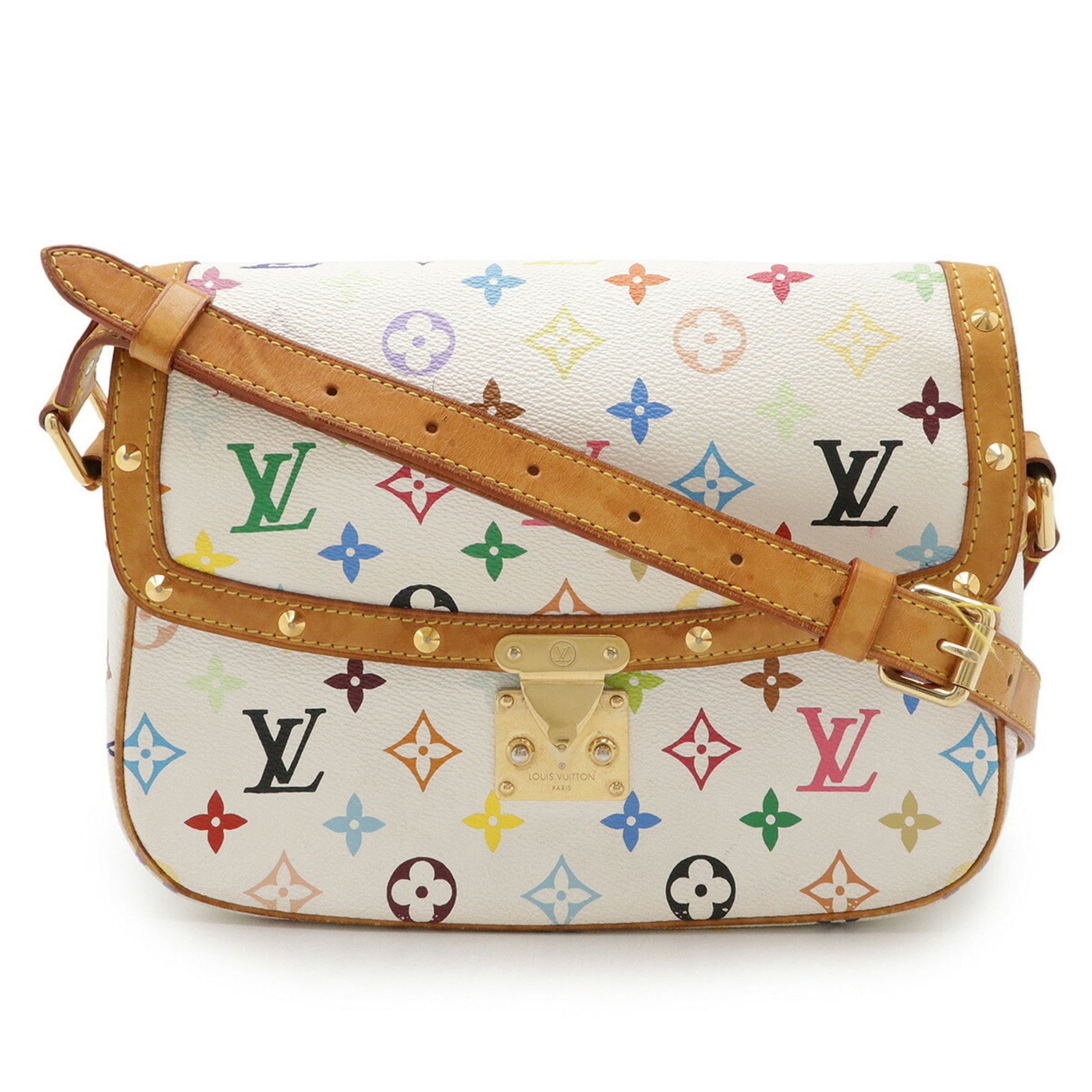 Louis Vuitton Monogram Multicolor Sologne Shoulder Bag Blanc White