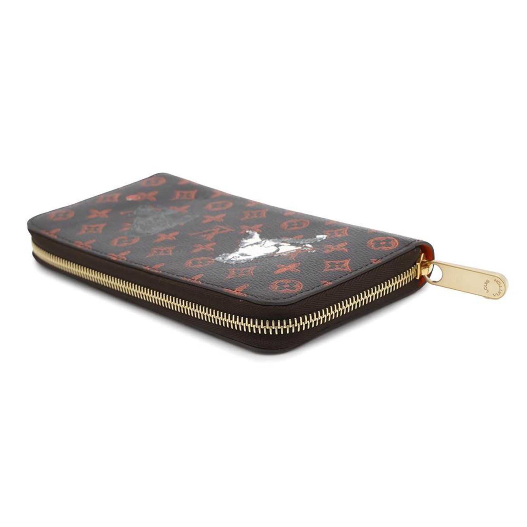 Louis Vuitton Long Wallet Transformed Monogram Catgram Zippy Cat Dog