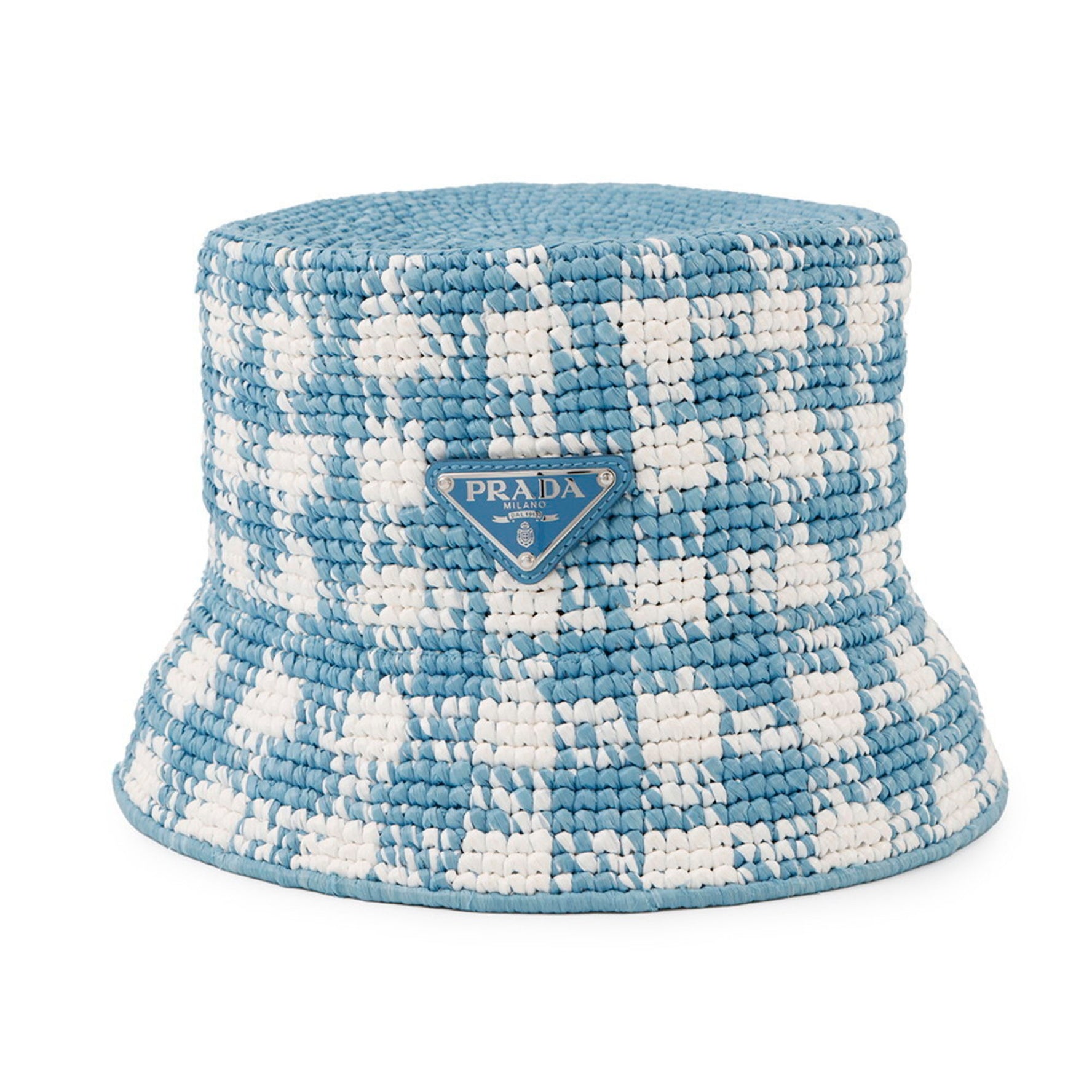 Prada Bucket Hat Triangle Crochet Size S