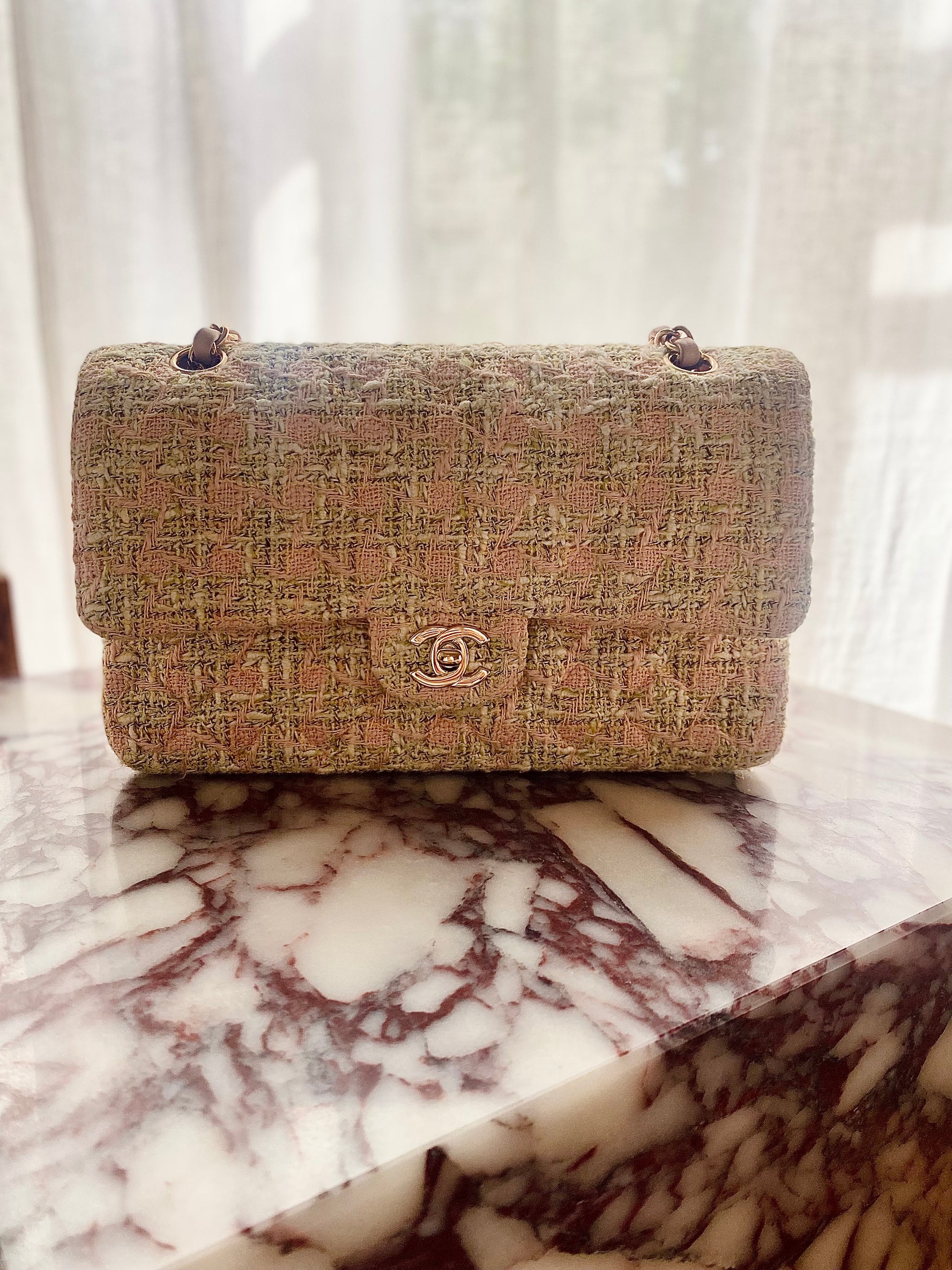 Chanel W Flap Tweed shoulder bag