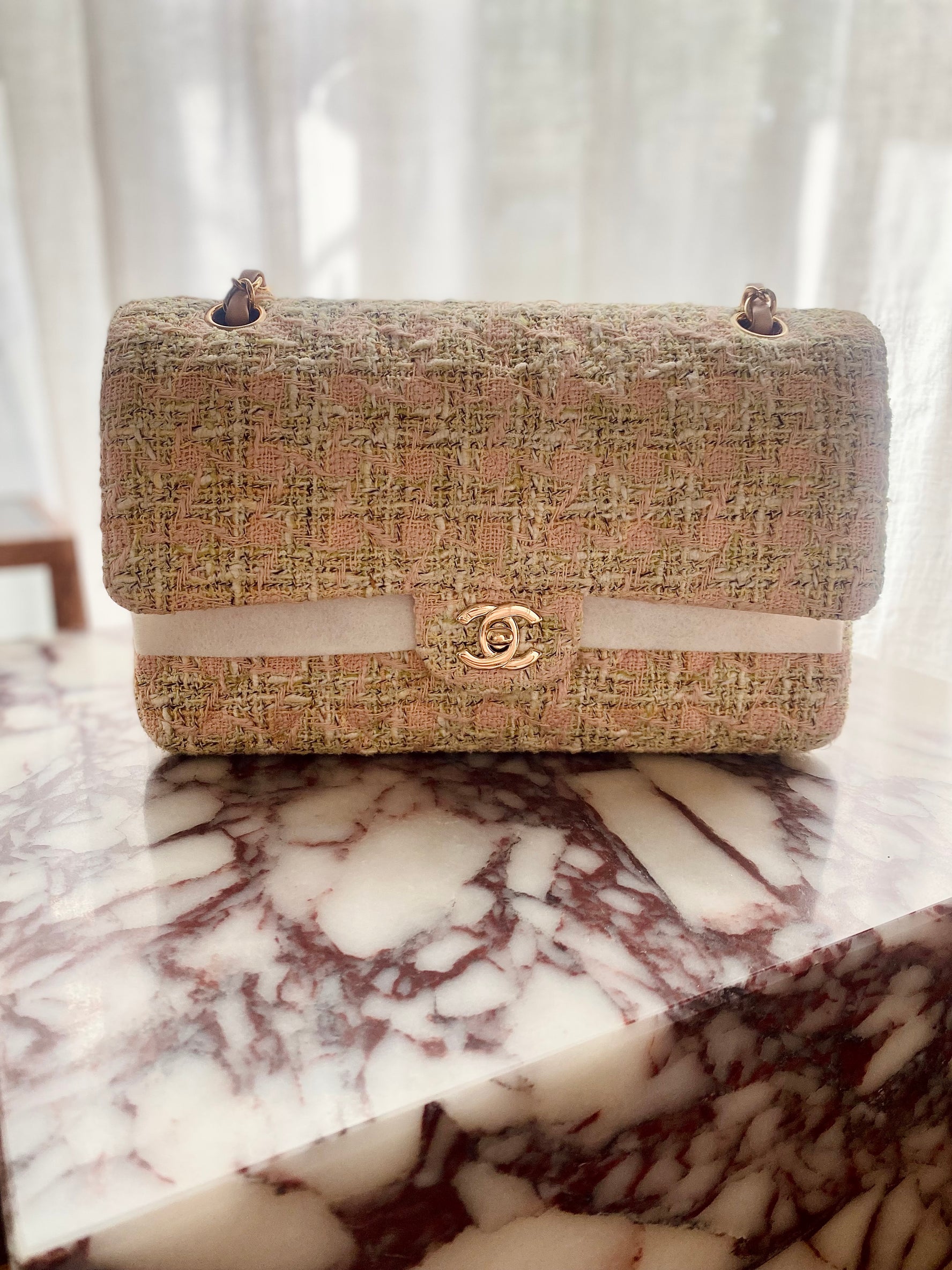 Chanel W Flap Tweed shoulder bag